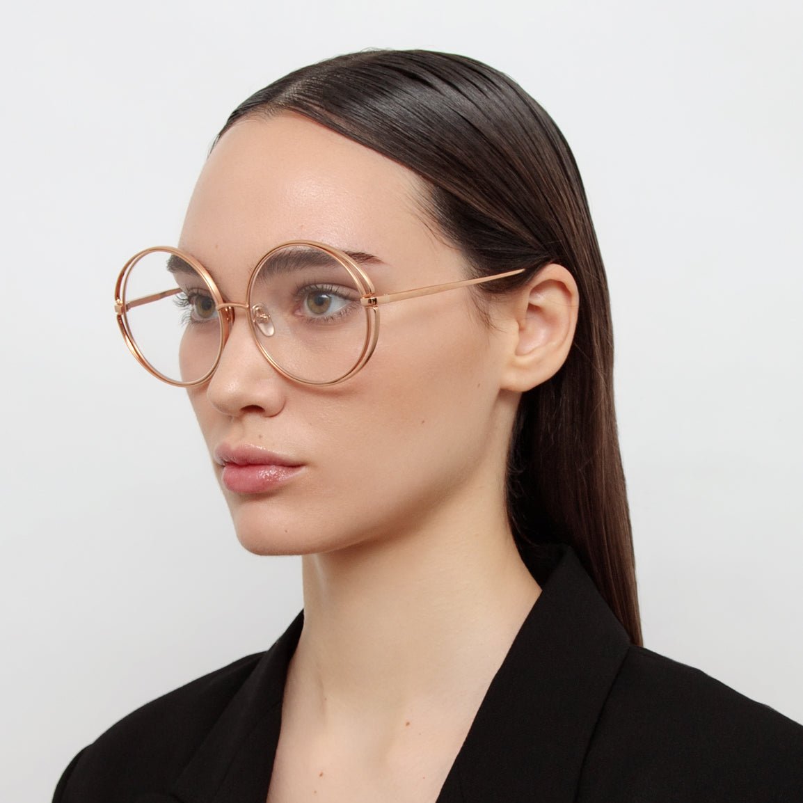 Selene Optical Frame in 18K Rose Gold - LINDA FARROW - Optical Frame - 