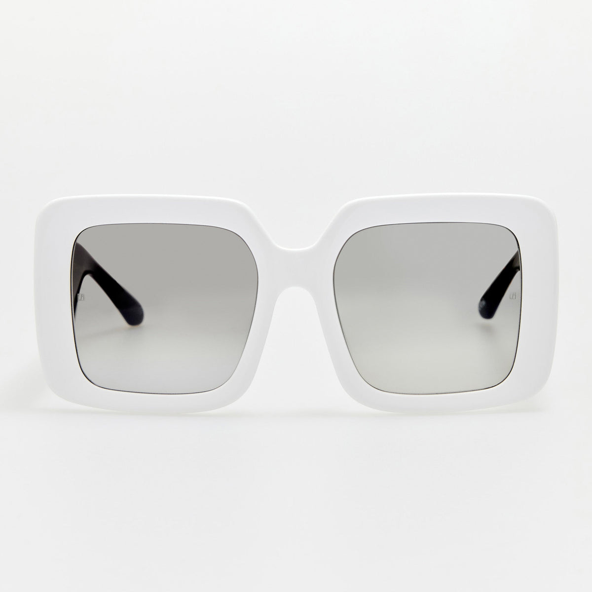 Shelly Oversize Sunglasses in White by LINDA FARROW
