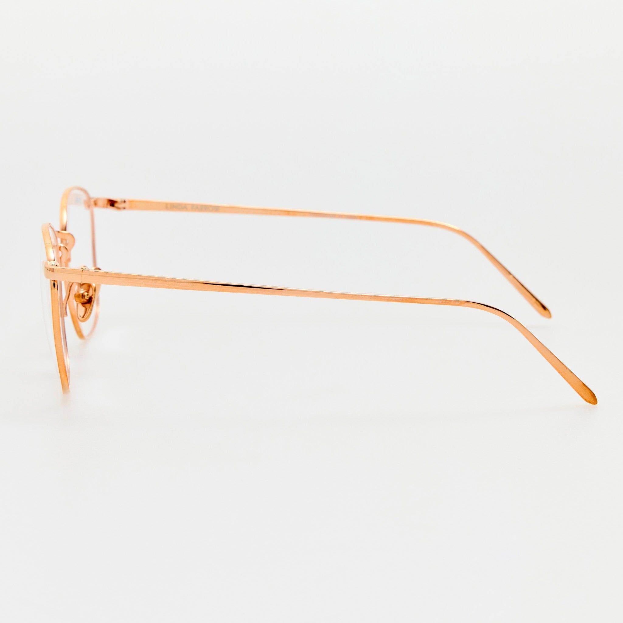 Simon Square Optical in 18K Rose Gold - LINDA FARROW - Optical Frame - 