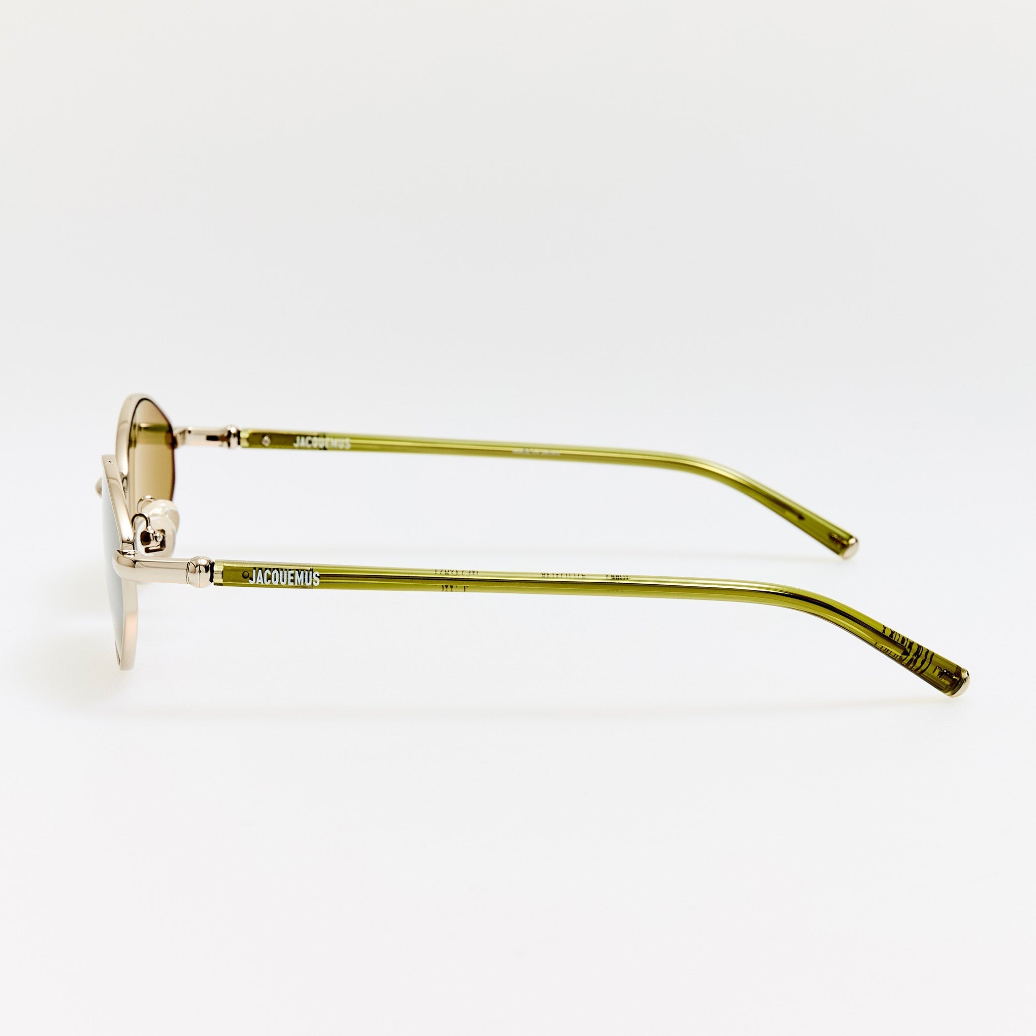 Sirocco Sunglasses in Silver and Khaki - LINDA FARROW - Sunglasses - 