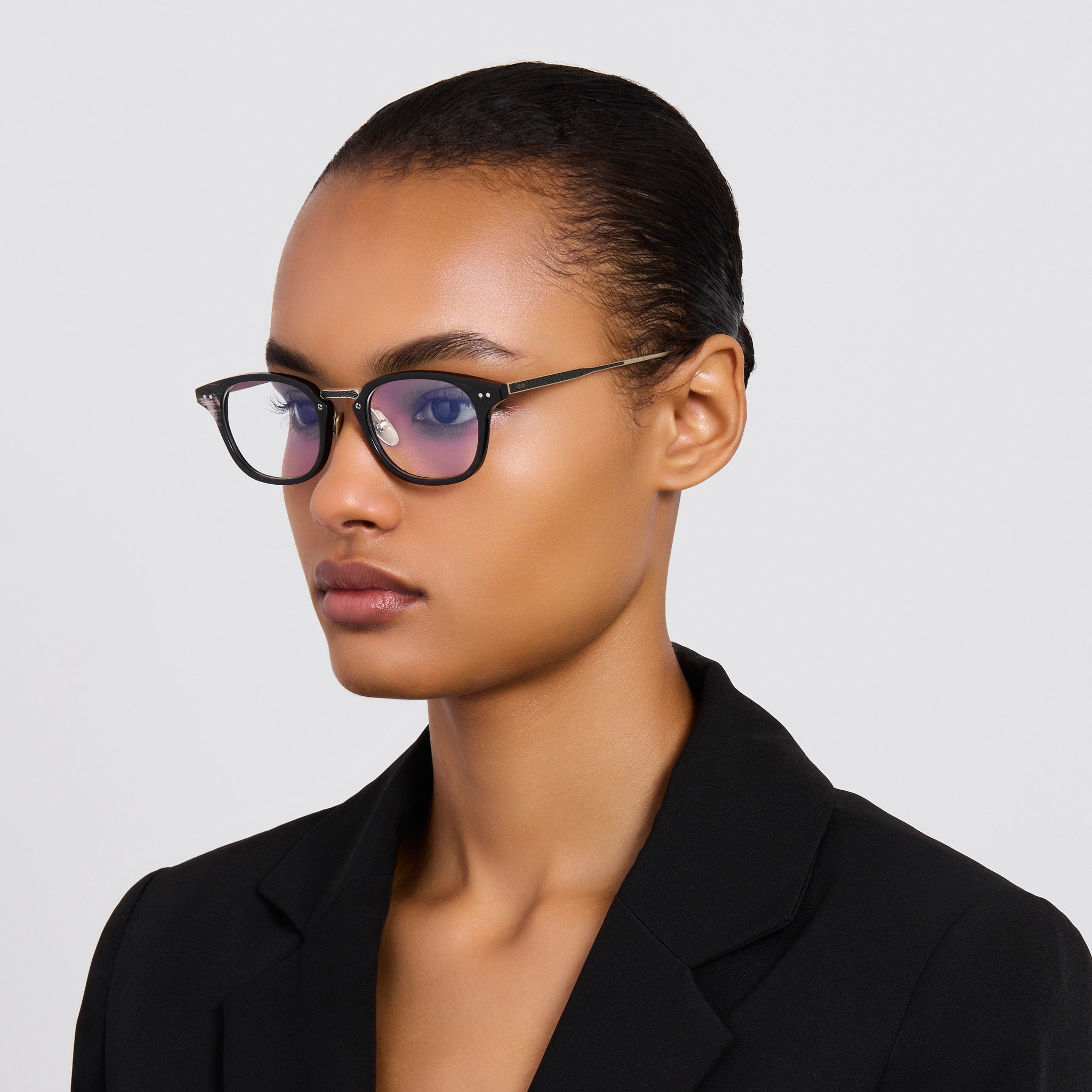 Soane Optical in Buffalo Horn and 925 Sterling Silver - LINDA FARROW - Optical Frame - 