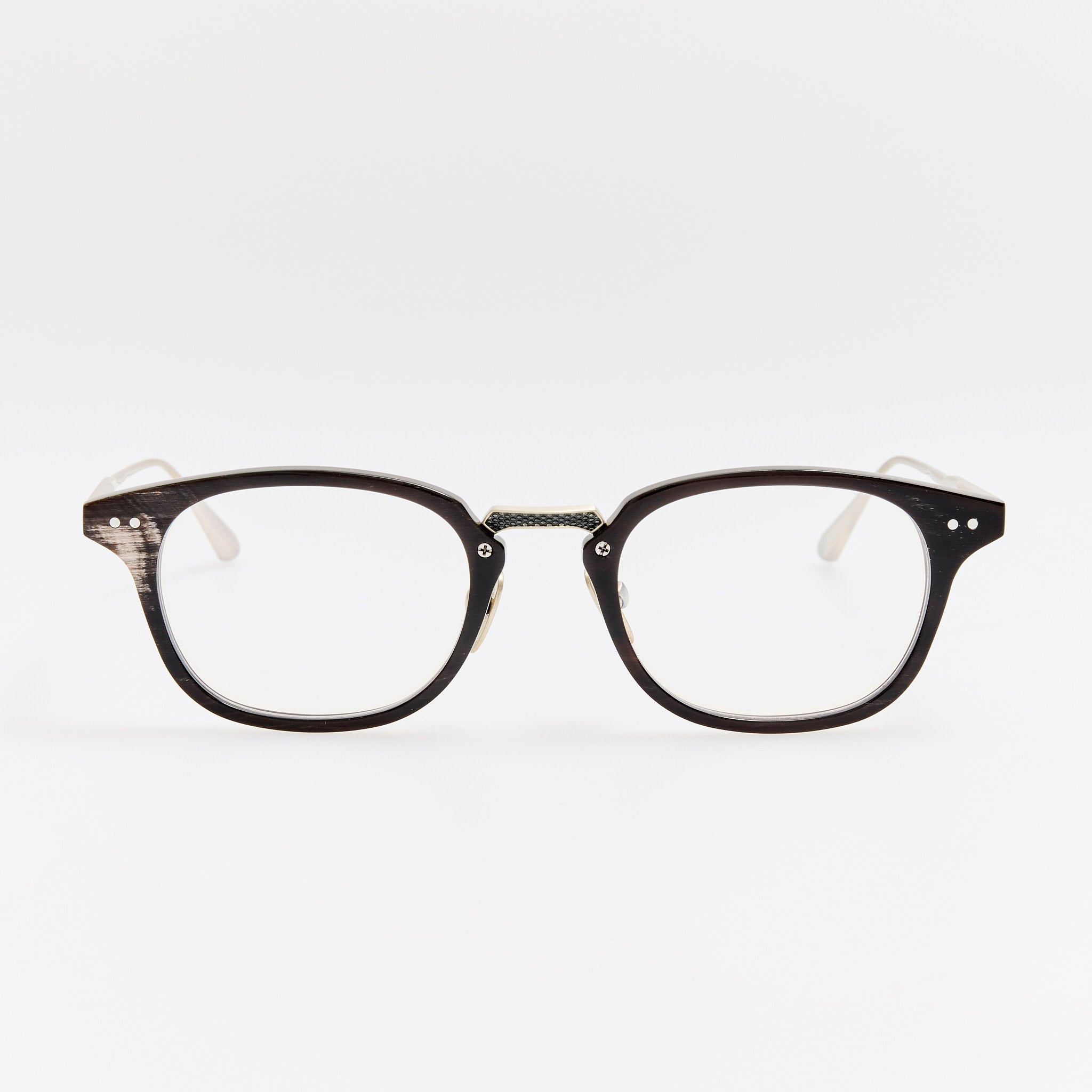 Soane Optical in Buffalo Horn and 925 Sterling Silver - LINDA FARROW - Optical Frame - 