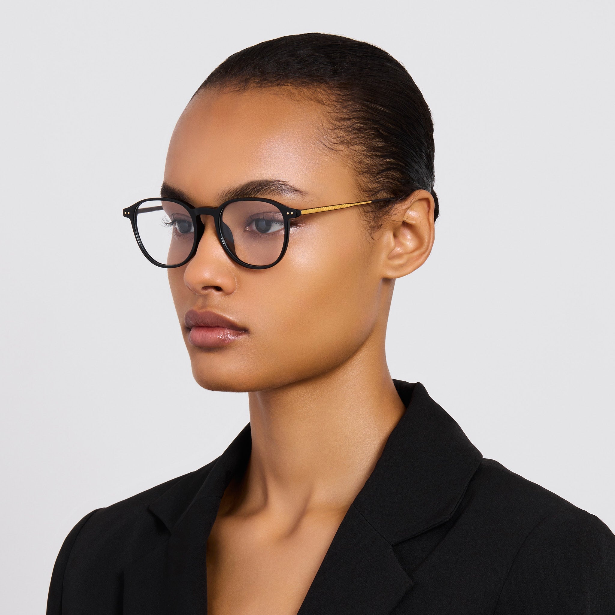 Stanley Optical in Black - LINDA FARROW - Optical Frame - 