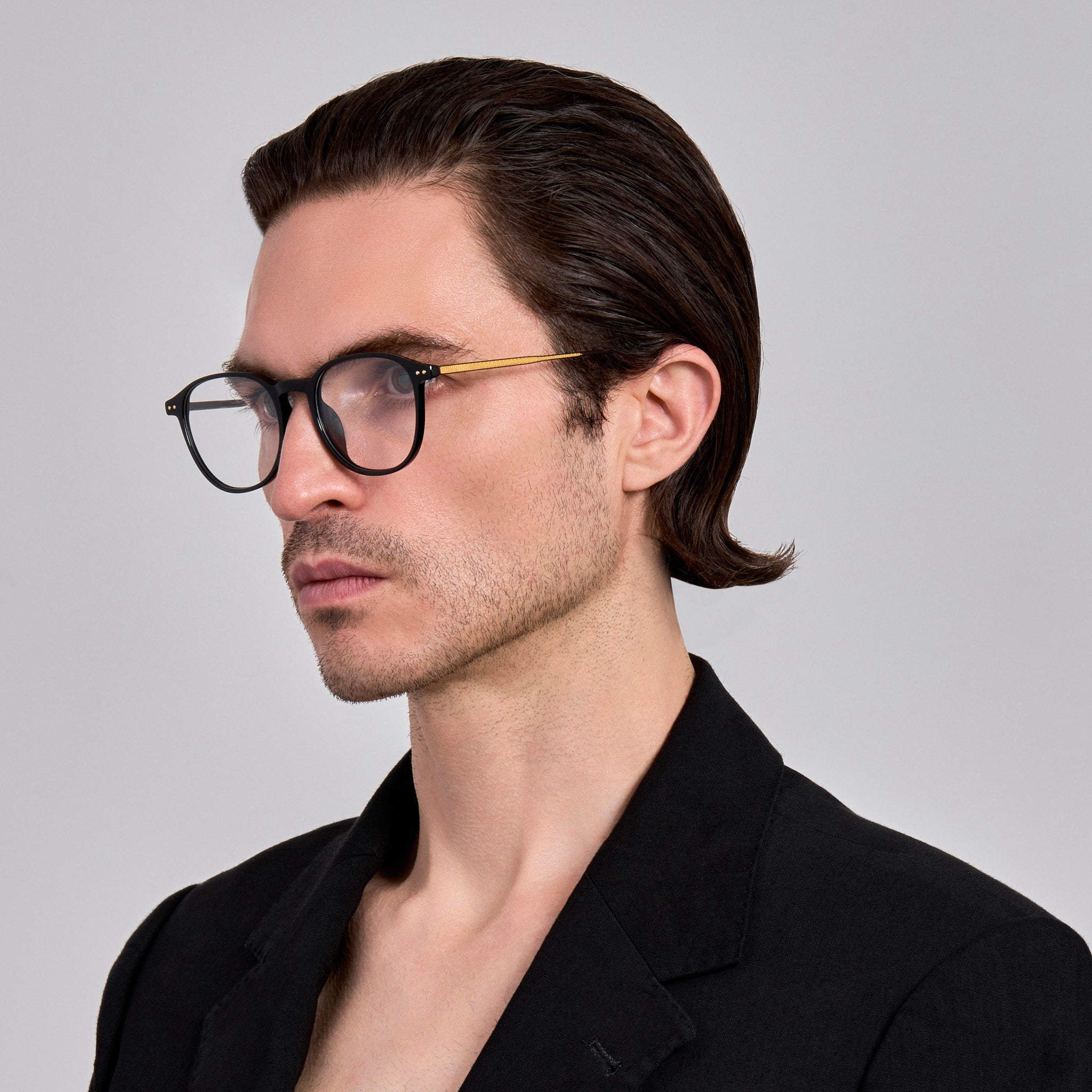 Stanley Optical in Black - LINDA FARROW - Optical Frame - 