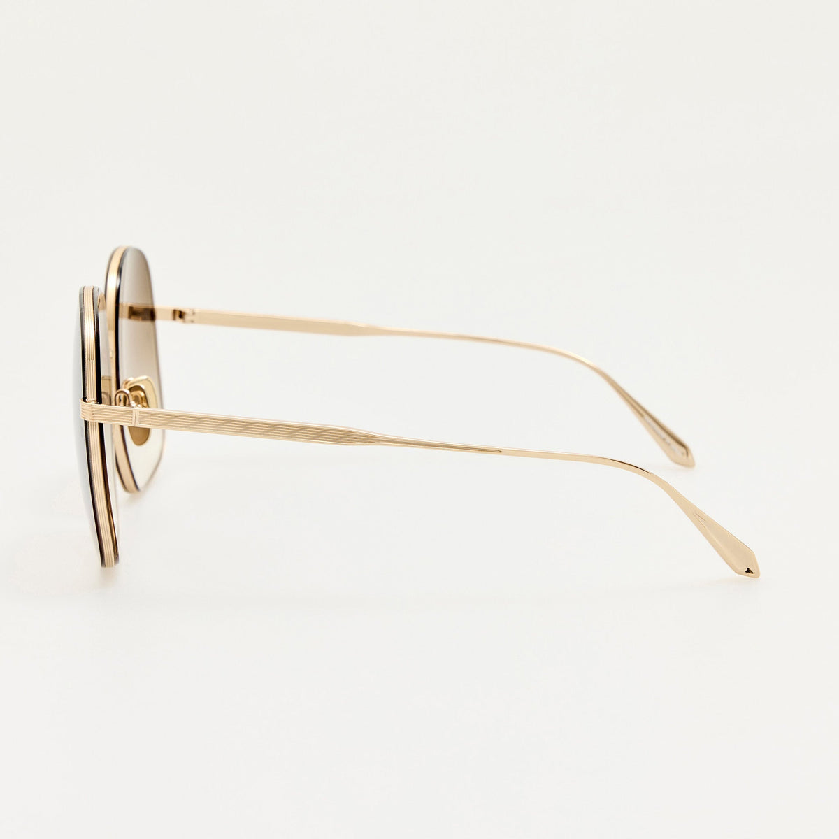 Suki Sunglasses in 22K Gold and Mocha - LINDA FARROW-Sunglasses-
