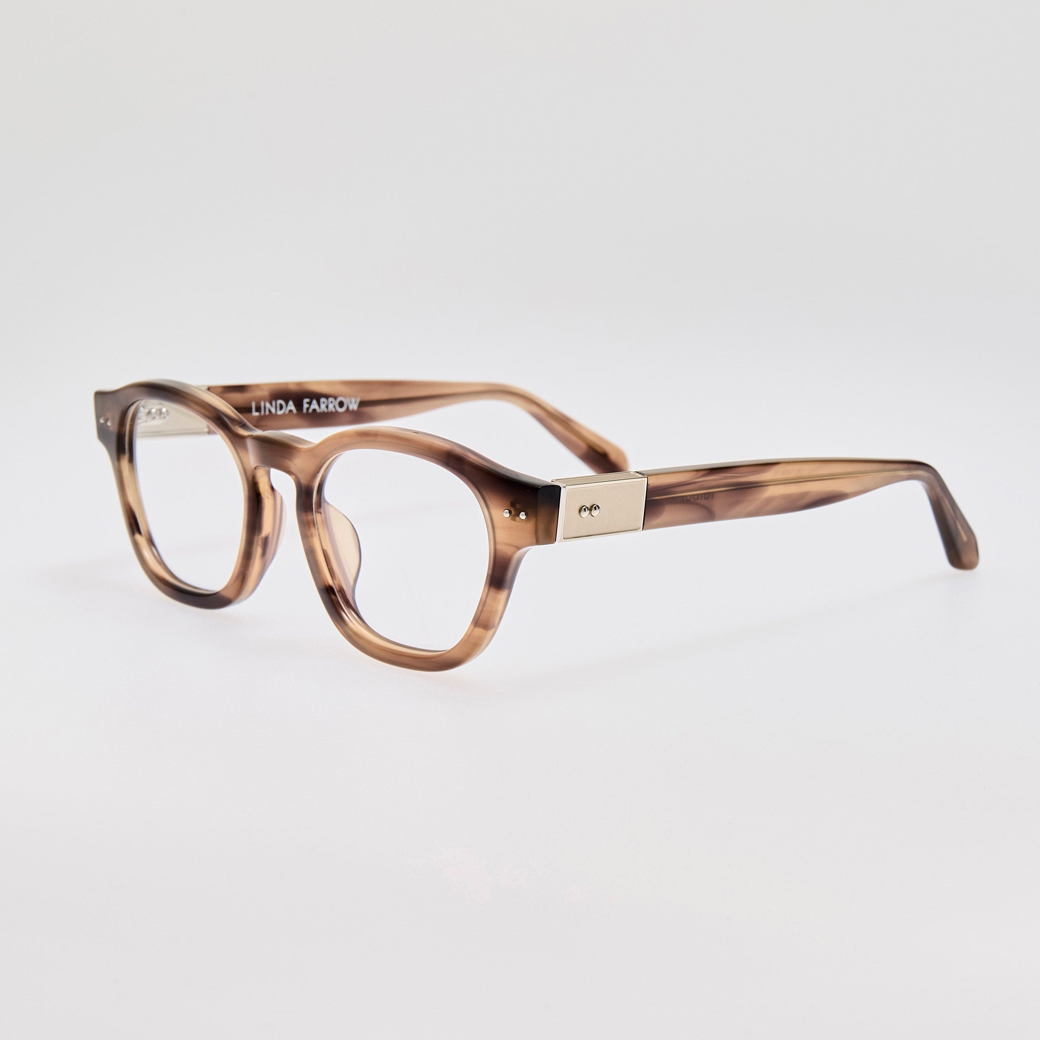 Talbot Optical in Grey Horn - LINDA FARROW - Optical Frame - 