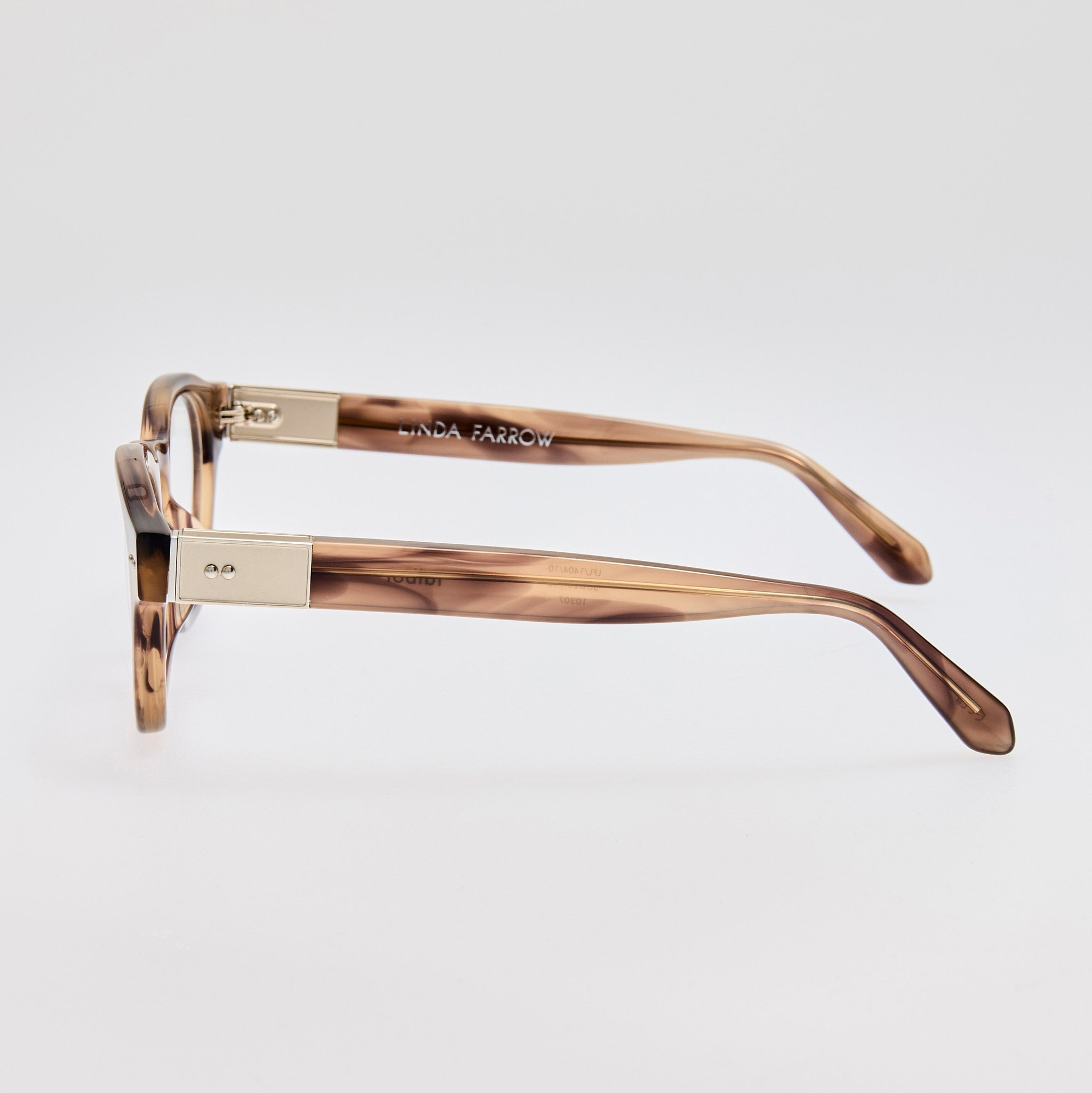 Talbot Optical in Grey Horn - LINDA FARROW - Optical Frame - 