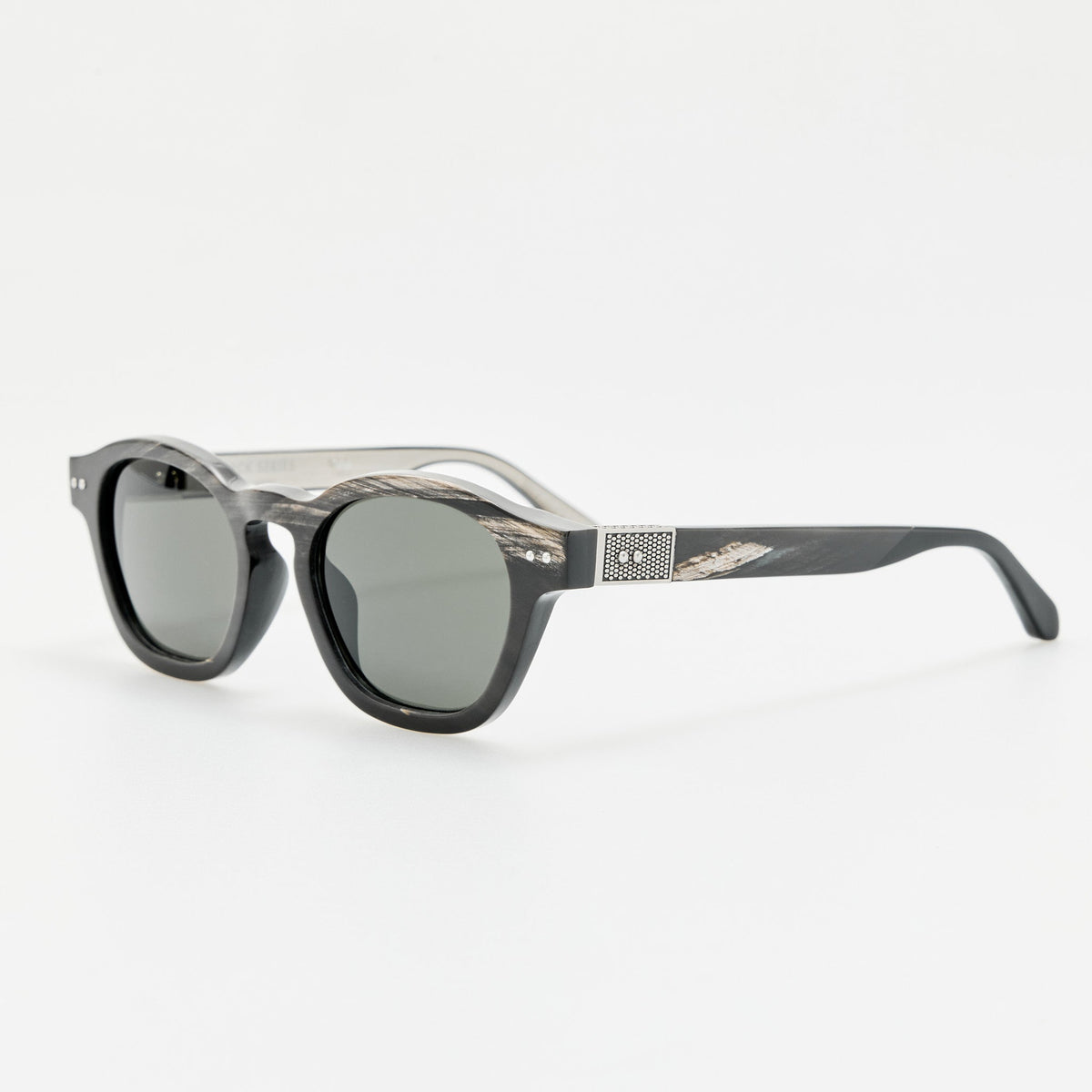 Talbot Sunglasses in Buffalo Horn and 925 Sterling Silver - LINDA FARROW-Sunglasses-