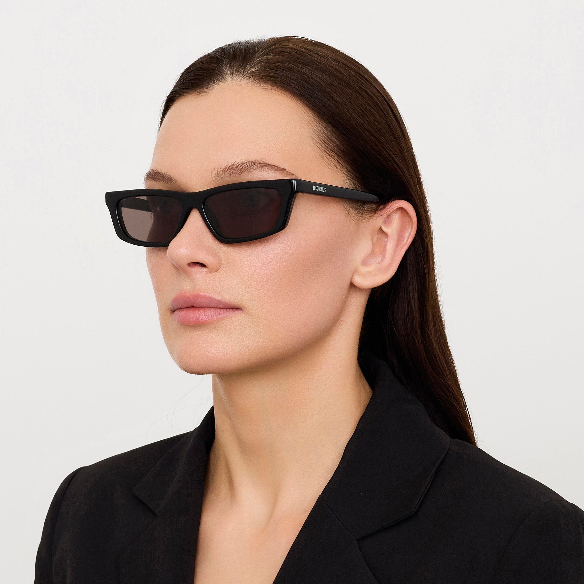 Trapezi Sunglasses in Black - LINDA FARROW - Sunglasses - 
