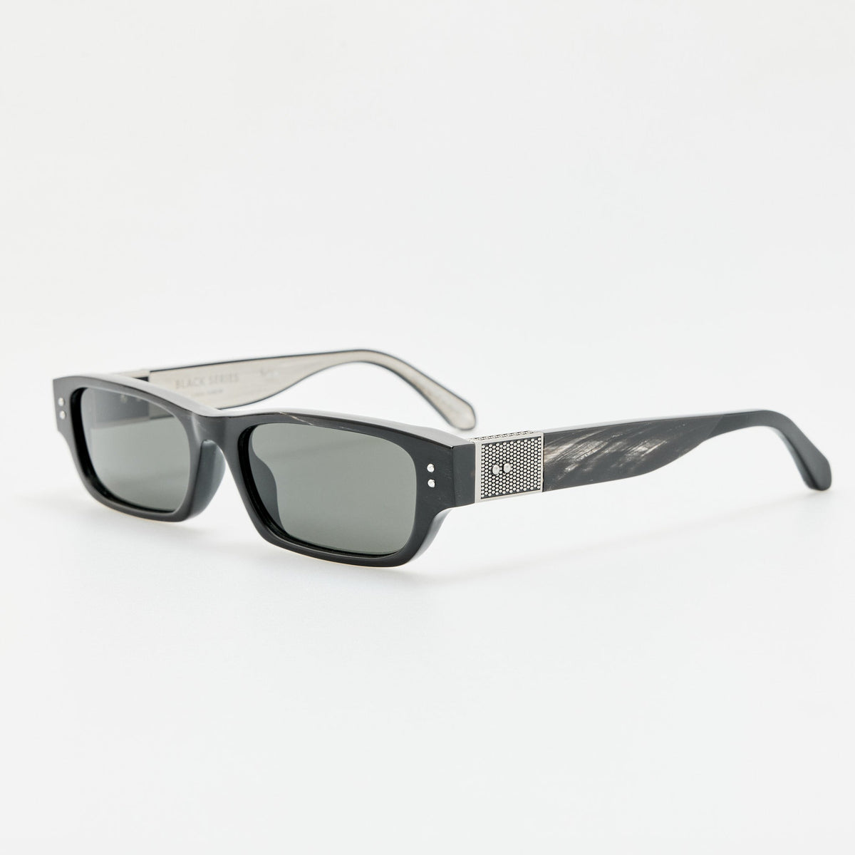 Turner Sunglasses in Buffalo Horn and 925 Sterling Silver - LINDA FARROW-Sunglasses-