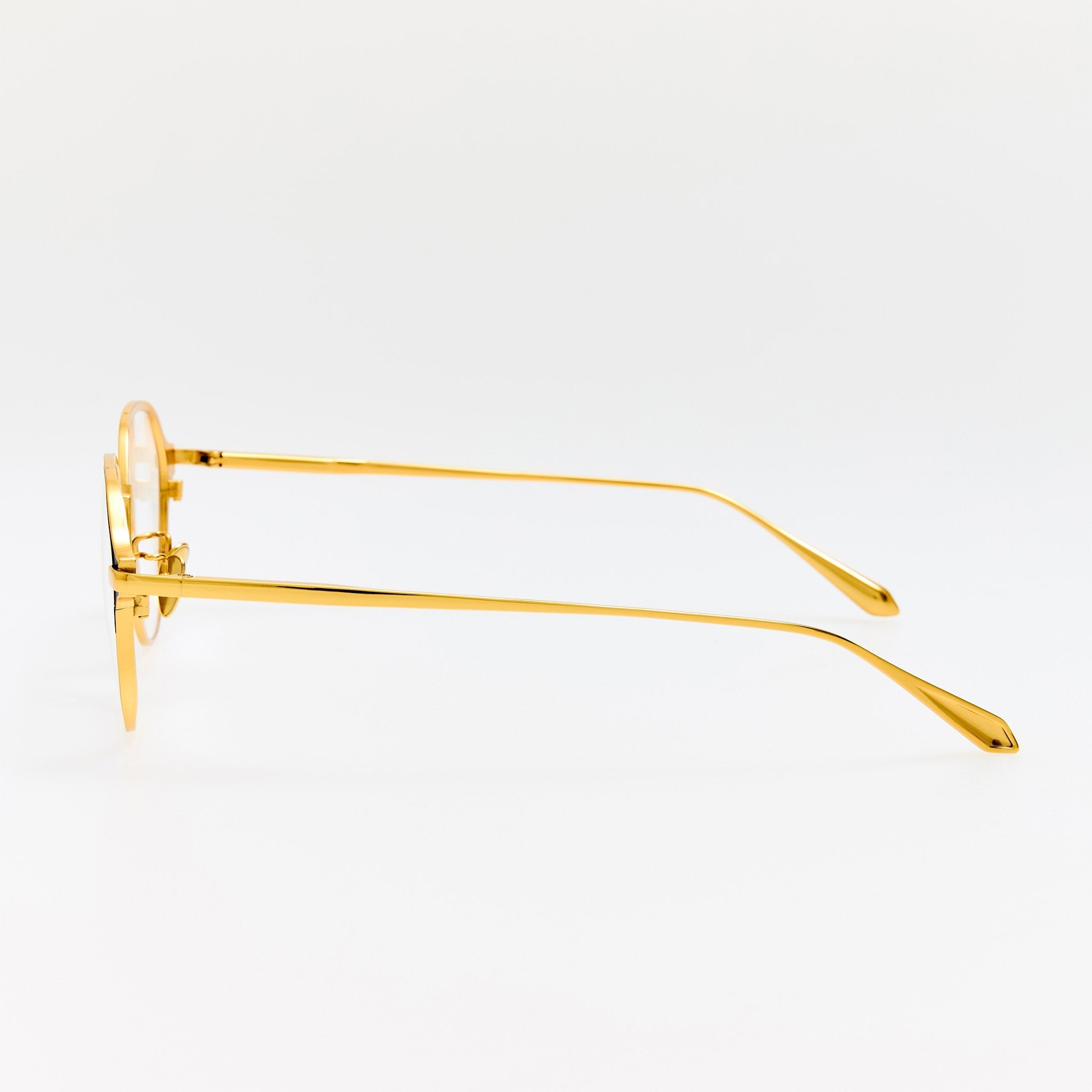 Wilson Optical in Satin Black and 22K Gold - LINDA FARROW - Optical Frame - 