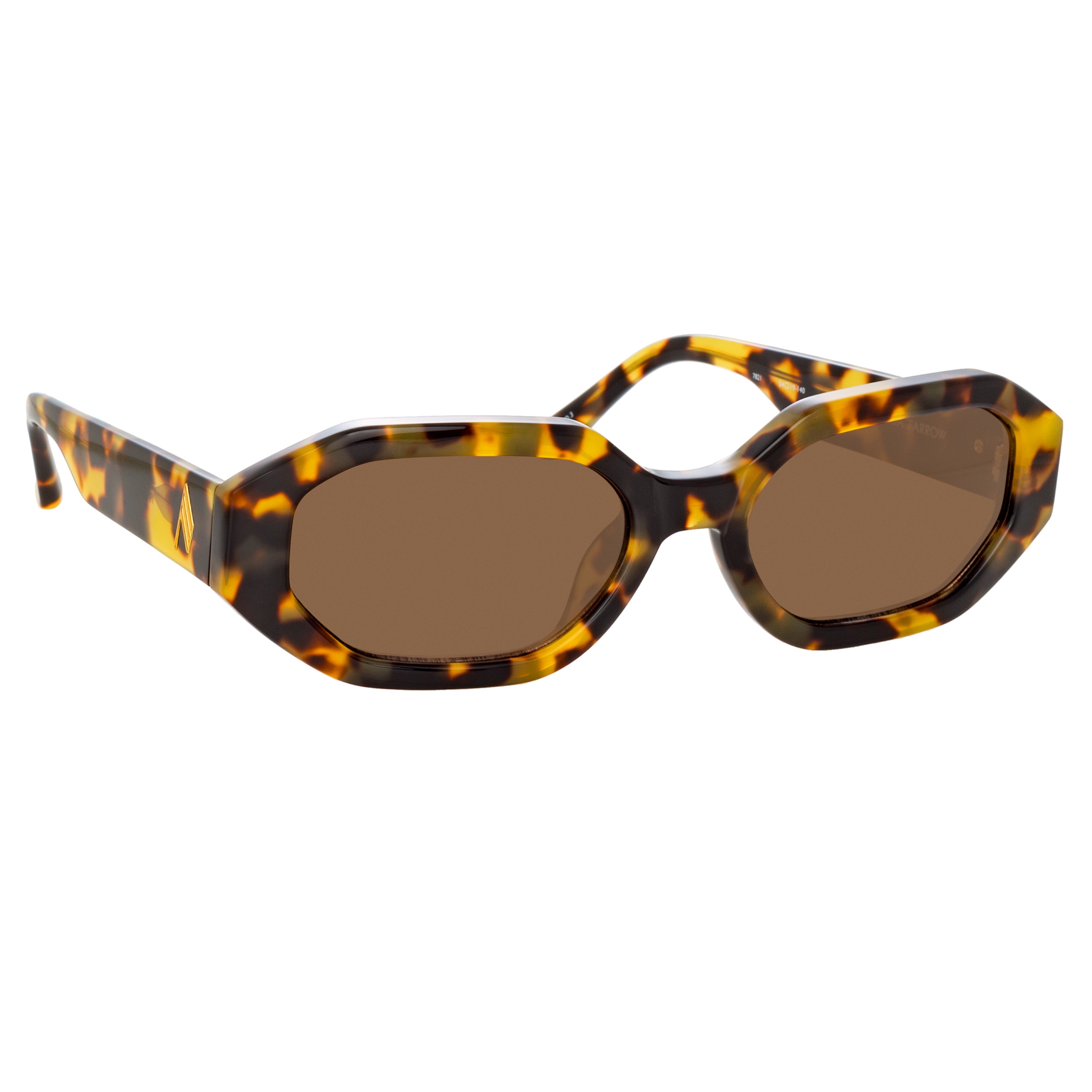 Irene Angular Sunglasses in Tortoiseshell and Brown