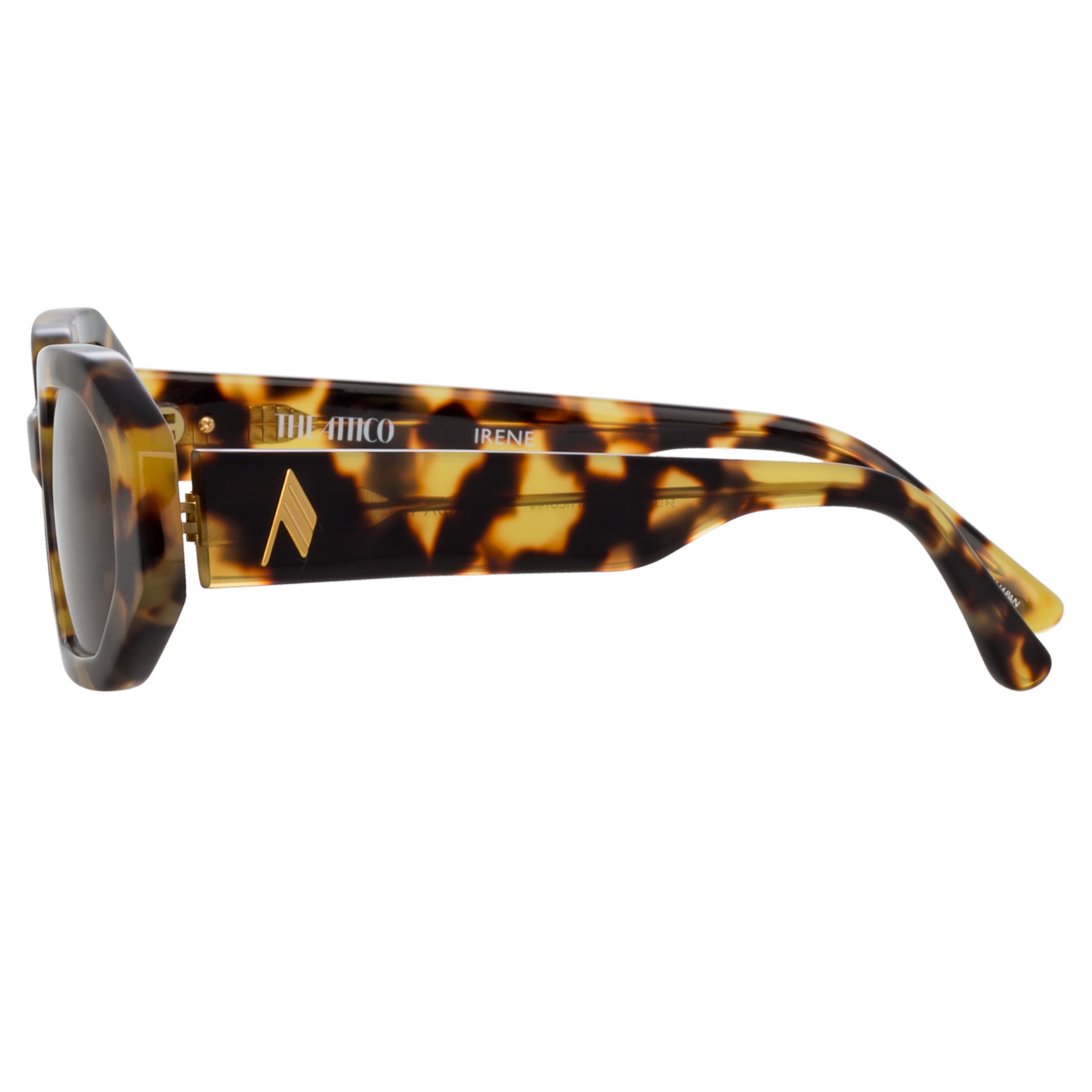 Irene Angular Sunglasses in Tortoiseshell and Brown