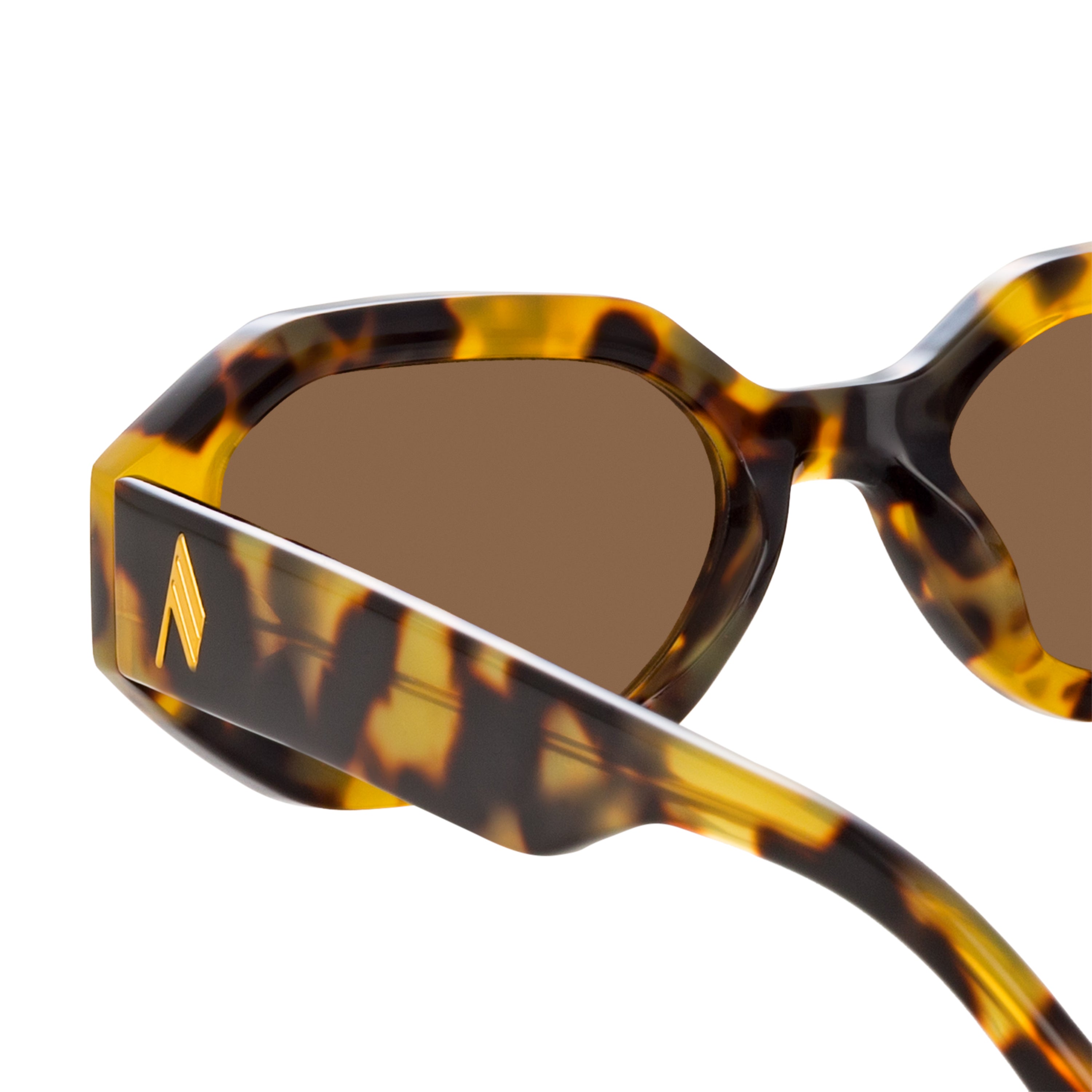 Irene Angular Sunglasses in Tortoiseshell and Brown