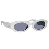 Berta Oval Sunglasses in White