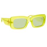 Marfa Rectangular Sunglasses in Green