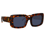 Jorja Rectangular Sunglasses in Tortoiseshell