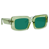 Jorja Rectangular Sunglasses in Lime