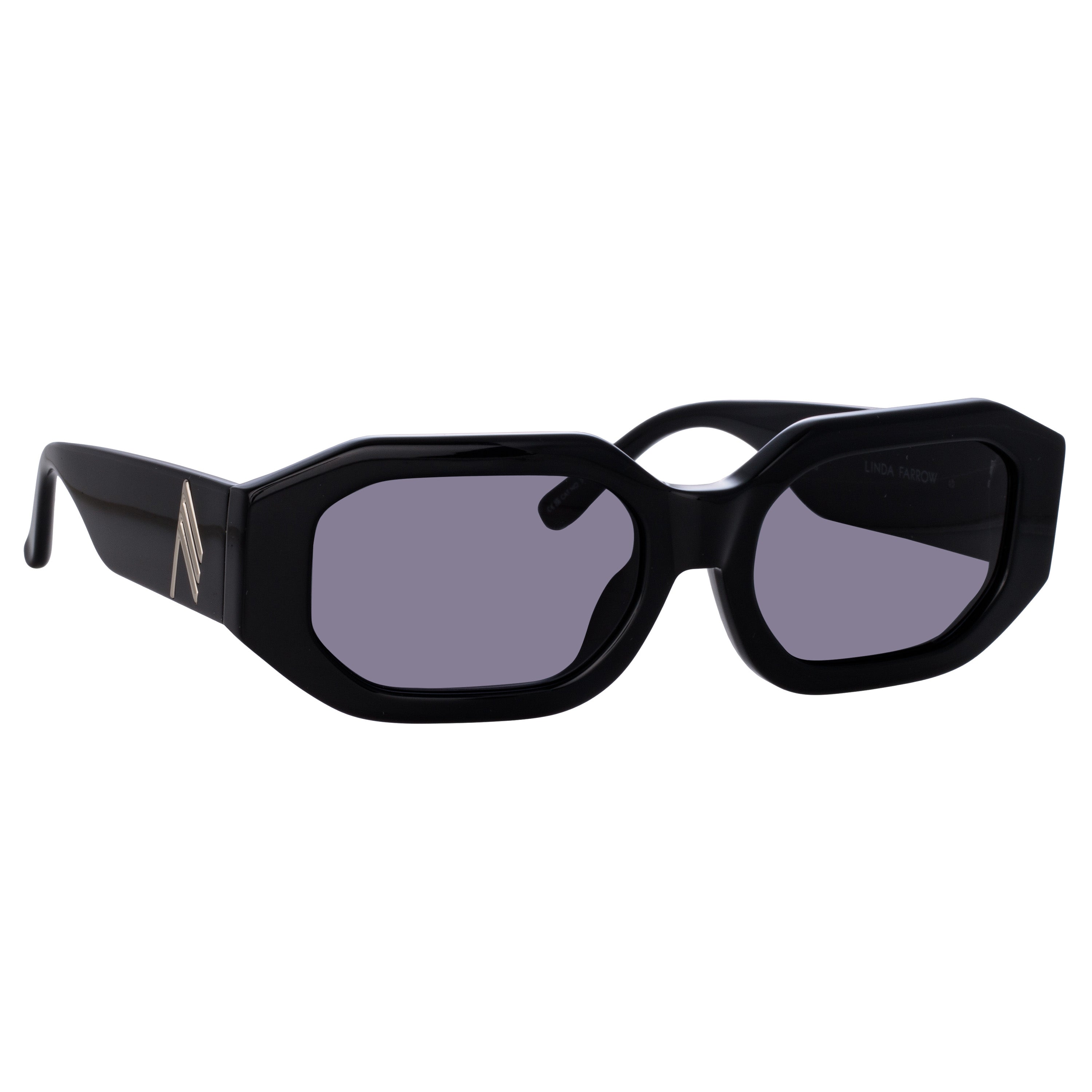 Blake Angular Sunglasses in Black