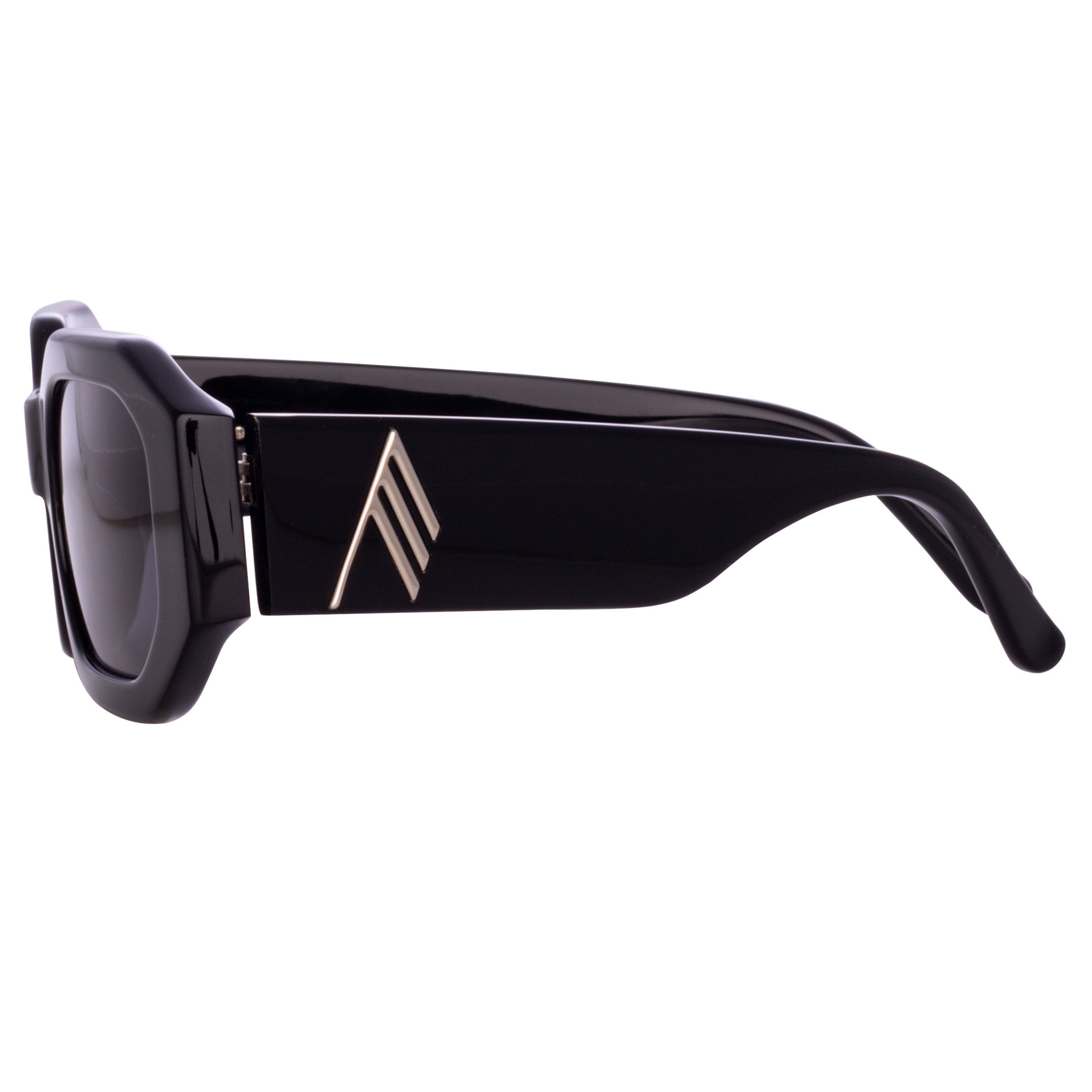 Blake Angular Sunglasses in Black