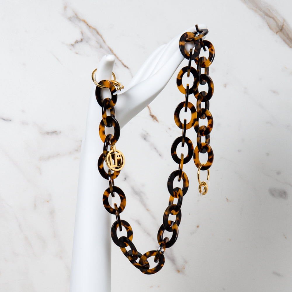 Tortoiseshell Link Acetate Chain