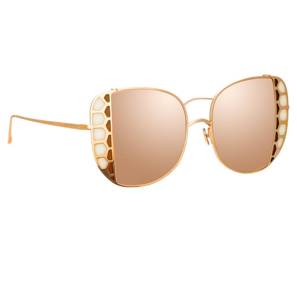 Amelia Sunglasses in Rose Gold