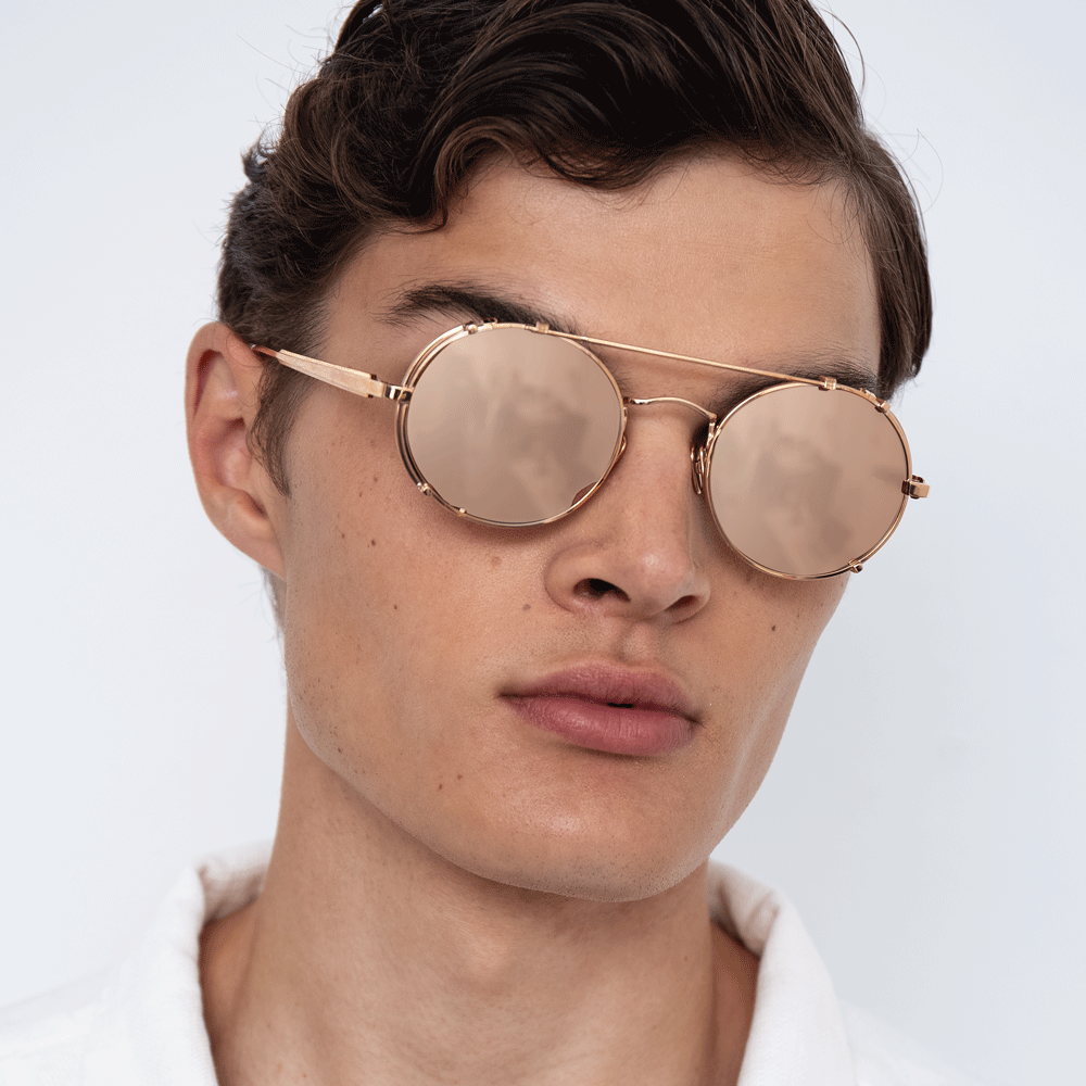 Jimi Sunglasses in White Gold