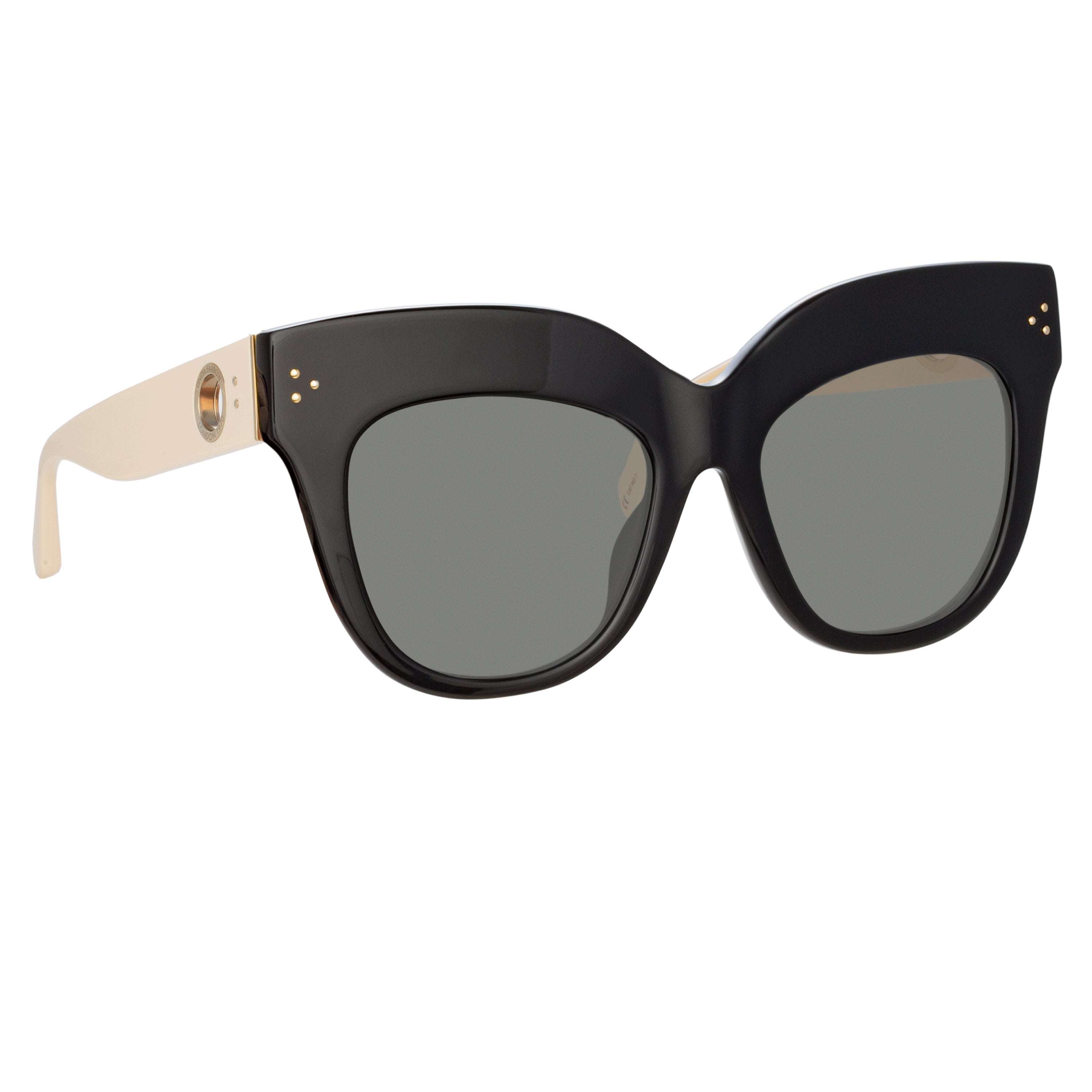 Dunaway Sunglasses in Black and Cream