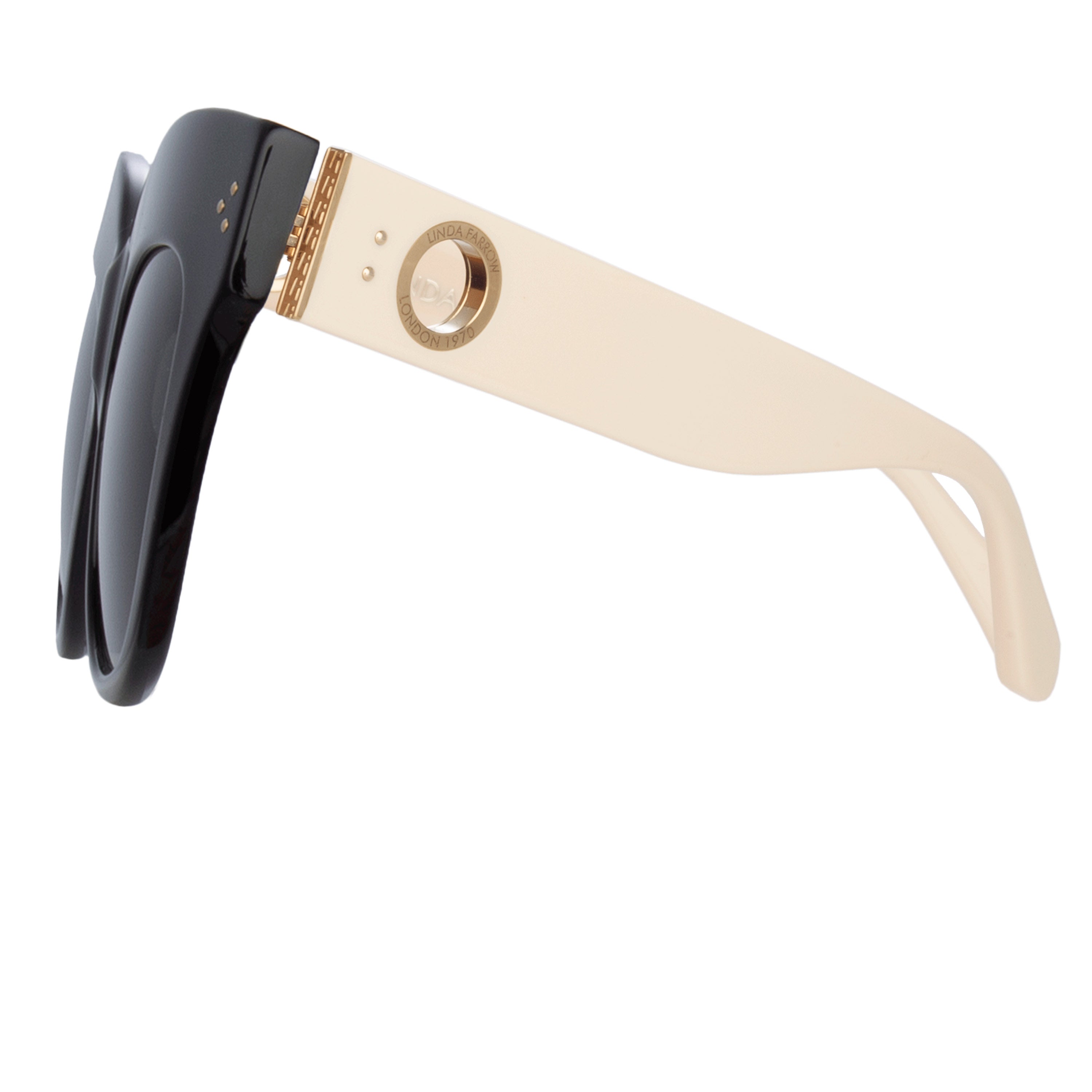 Dunaway Sunglasses in Black and Cream