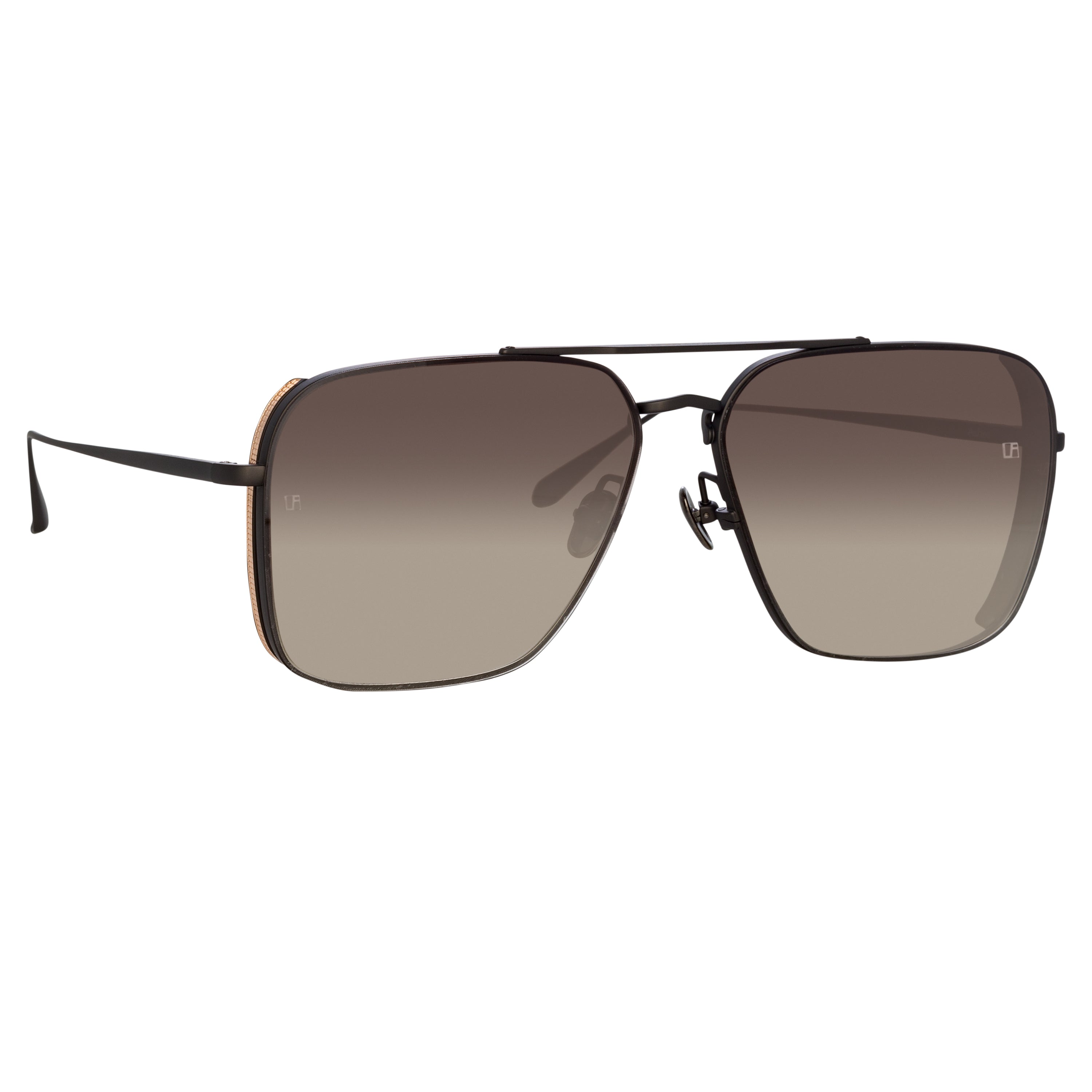 Asher Aviator Sunglasses in Black