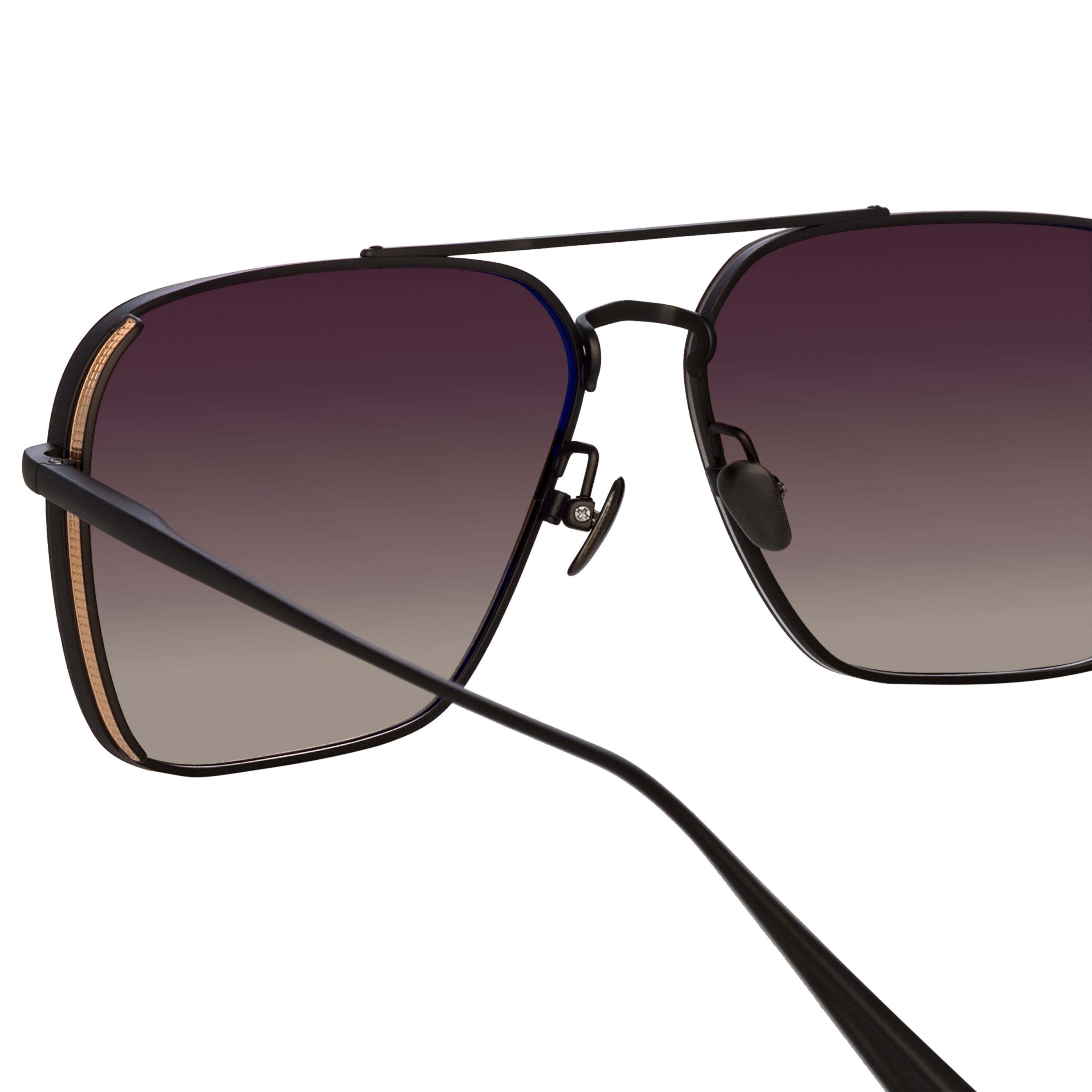 Asher Aviator Sunglasses in Black