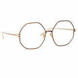 Leif Optical Frame in Light Gold and Brown