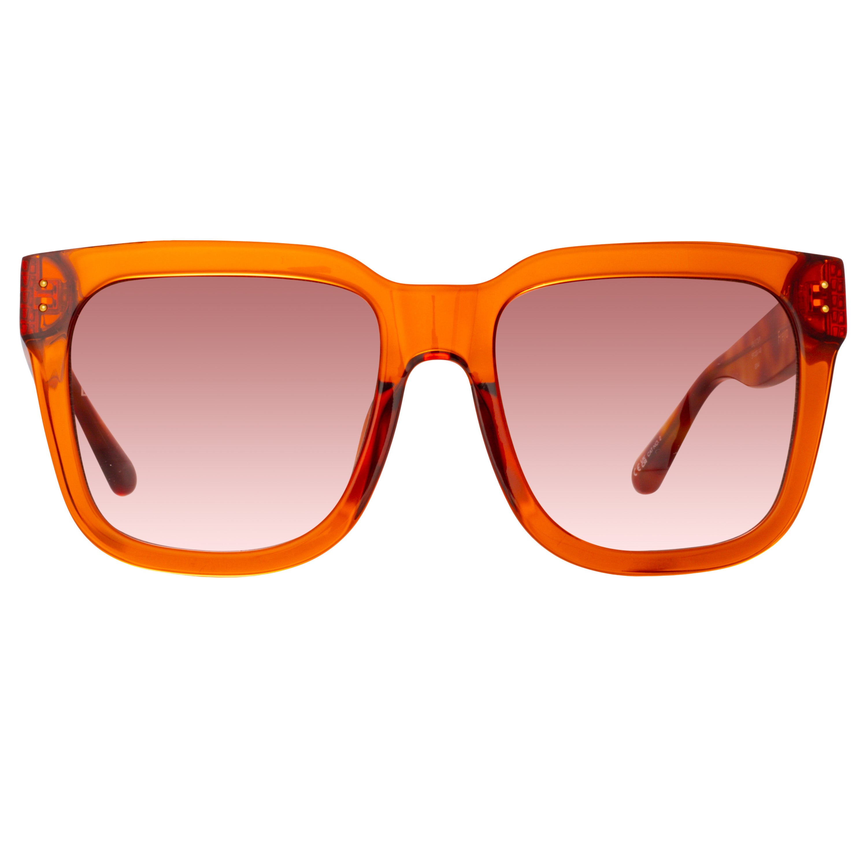 Freya Square Sunglasses in Amber