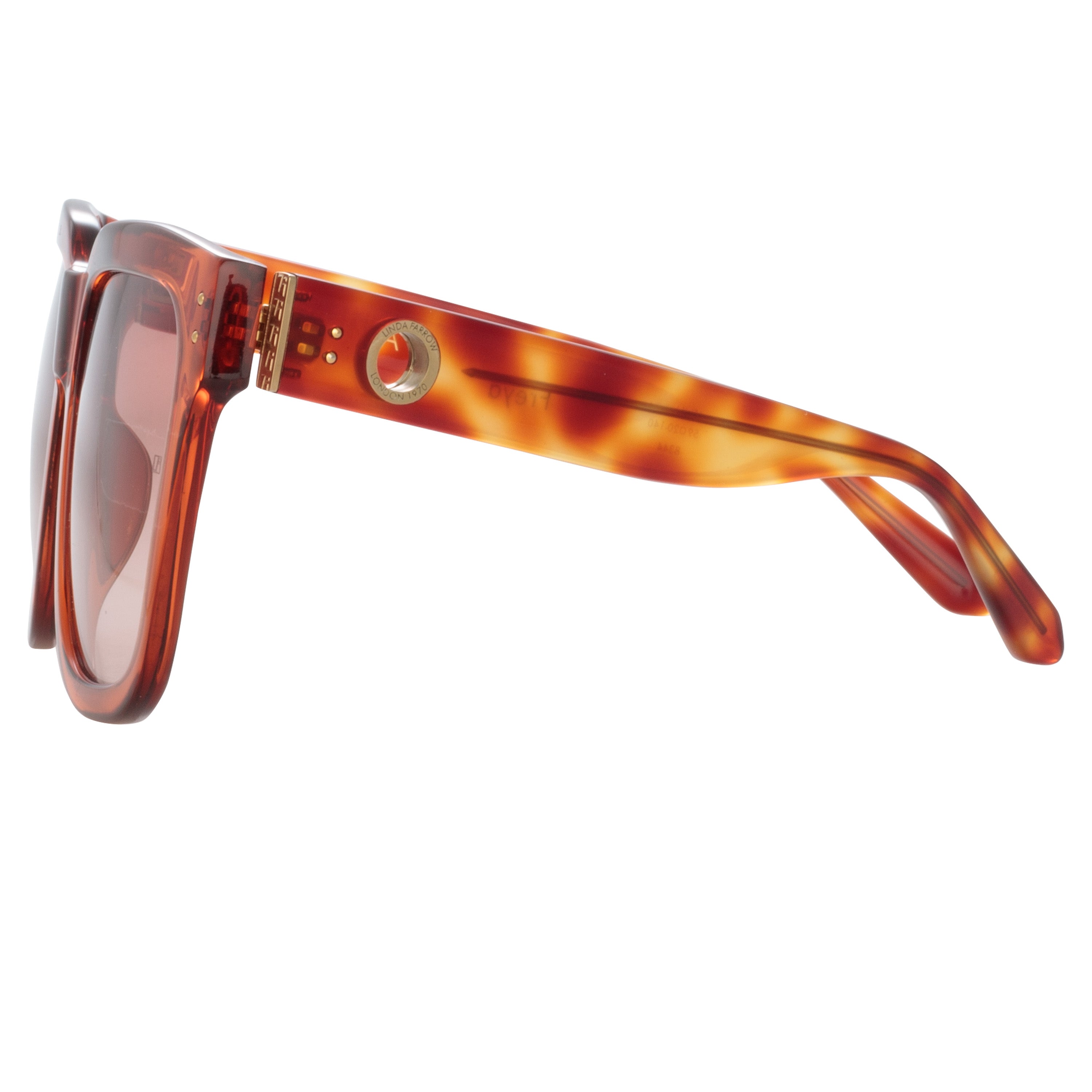 Freya Square Sunglasses in Amber