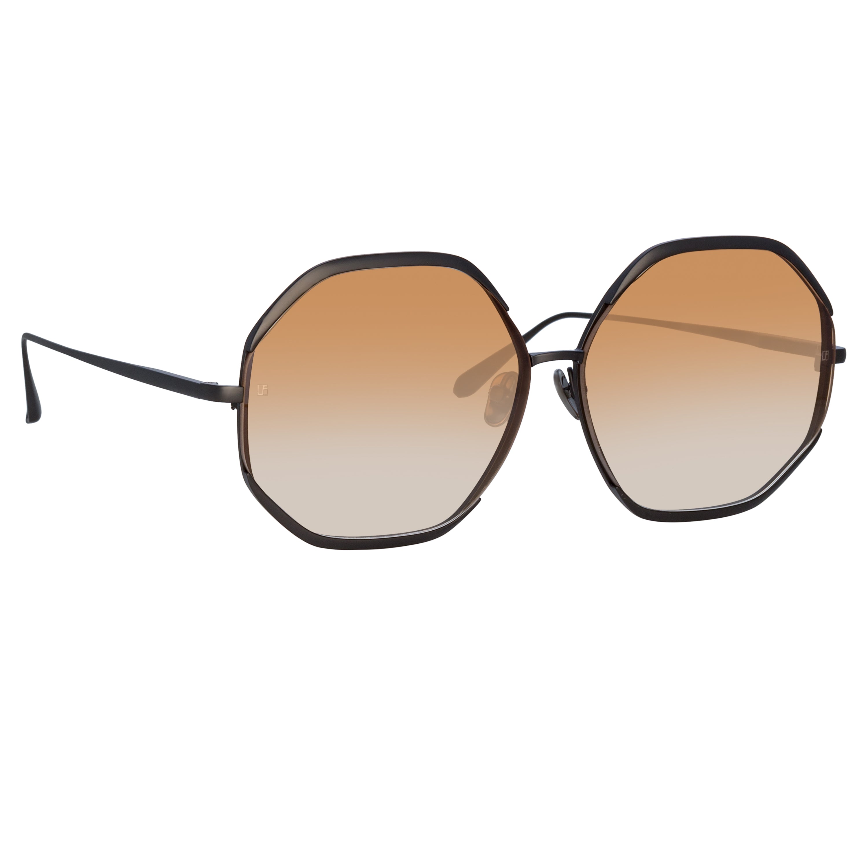 Camila Sunglasses in Nickel and Camel