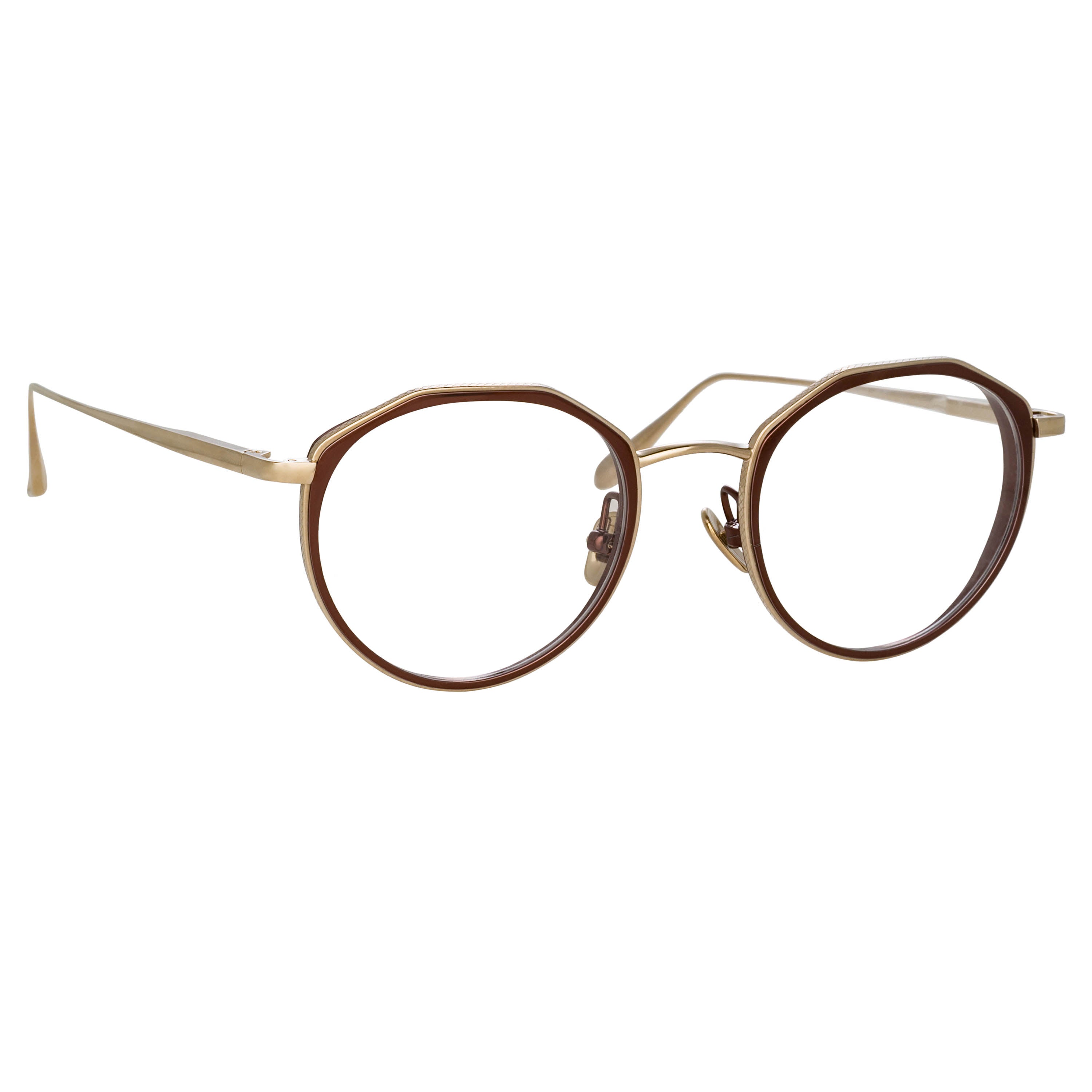 Men's Cesar Optical Frame in Light Gold and Brown