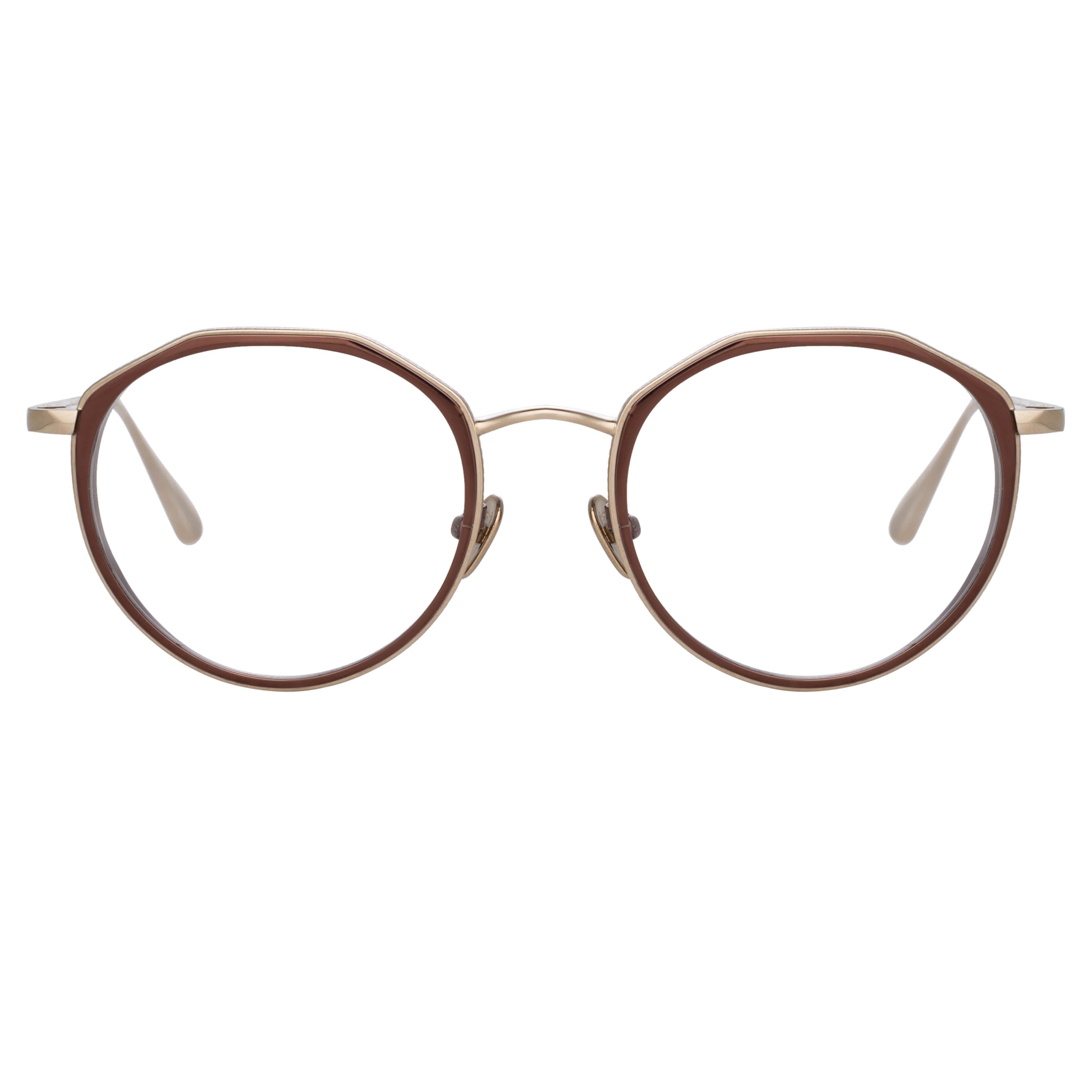 Men's Cesar Optical Frame in Light Gold and Brown