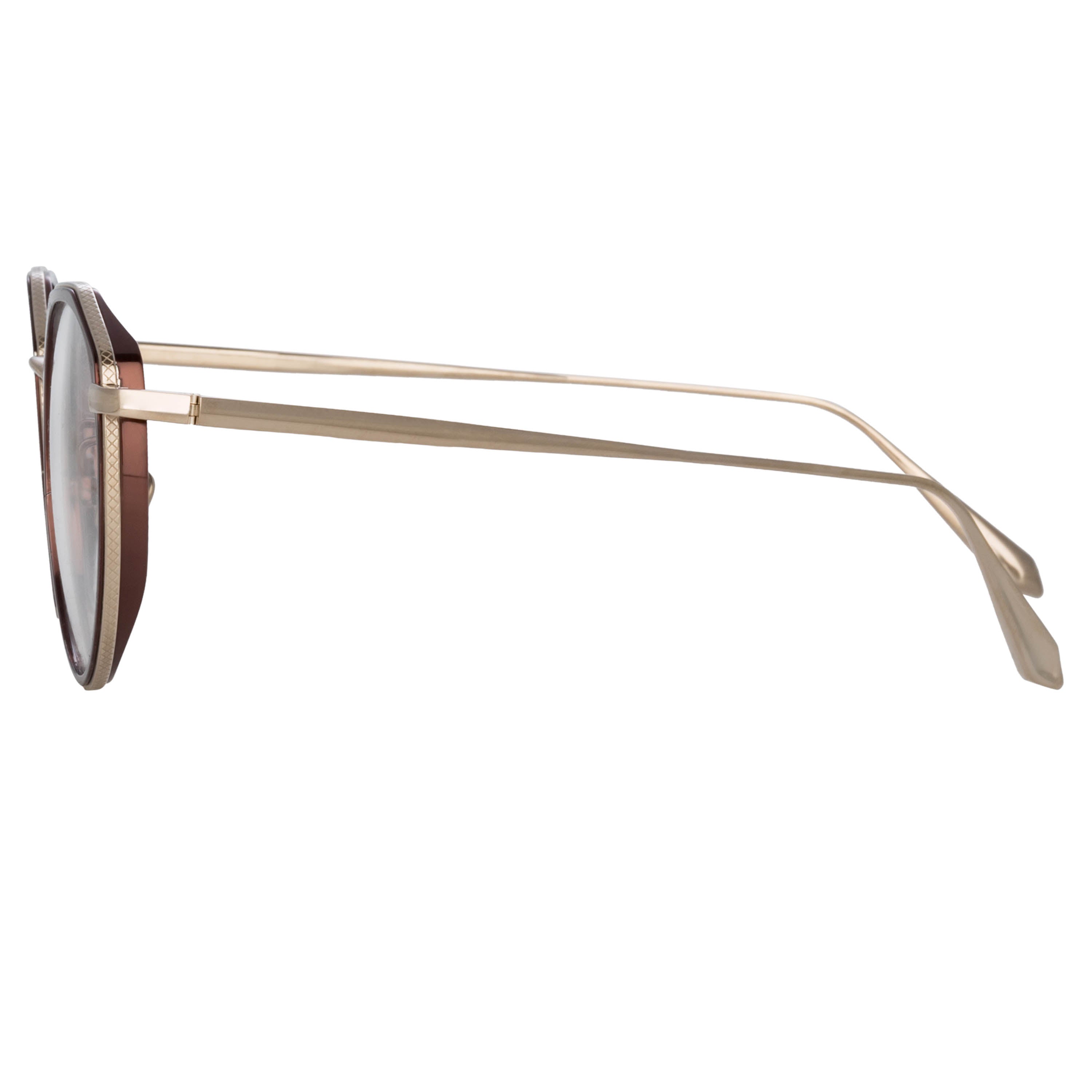 Men's Cesar Optical Frame in Light Gold and Brown