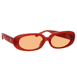 Cara Oval Sunglasses in Terracotta