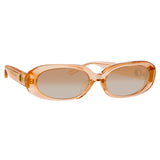 Cara Oval Sunglasses in Peach