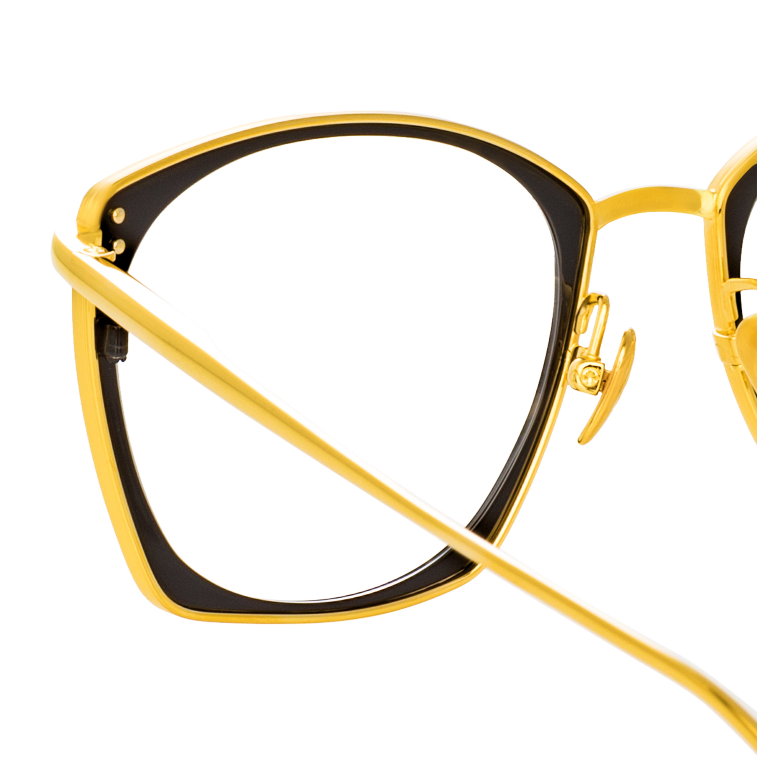 Milo Square Optical Frame in Yellow Gold