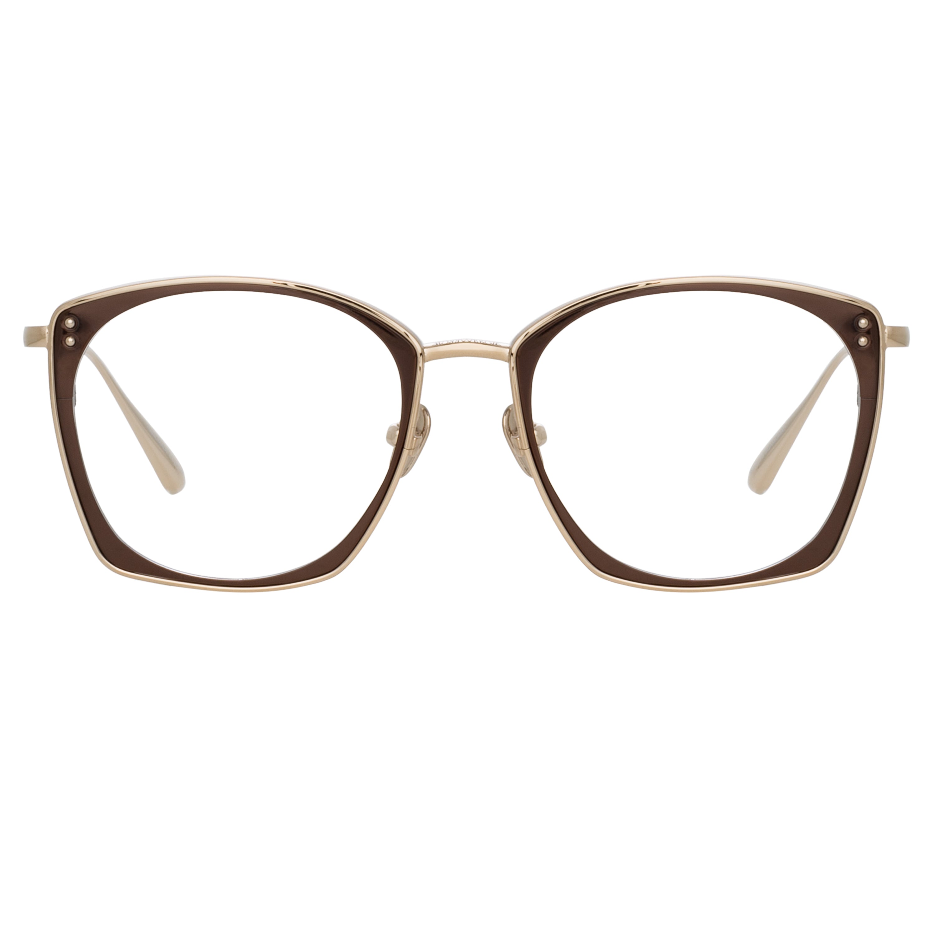 Milo Square Optical Frame in Light Gold