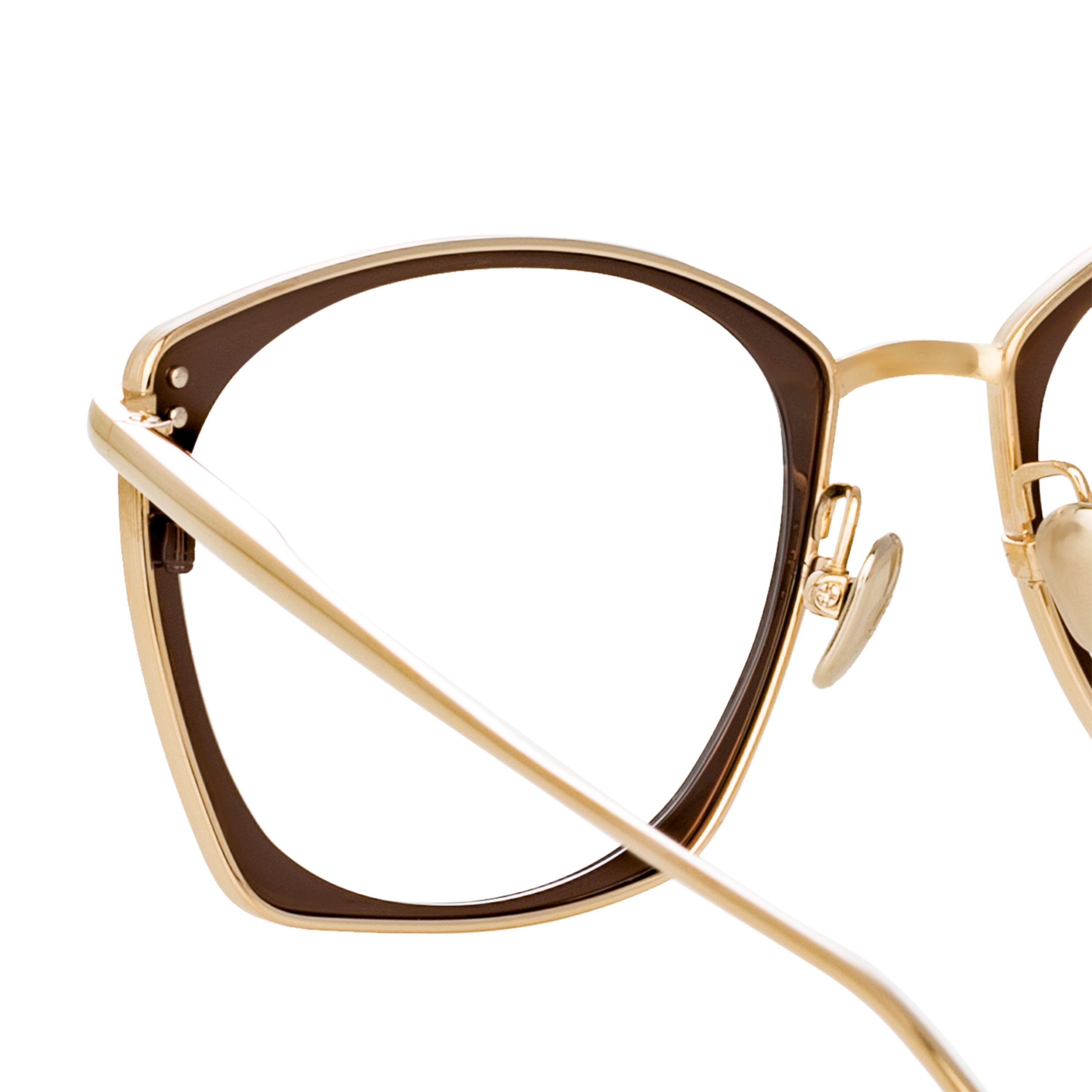 Milo Square Optical Frame in Light Gold