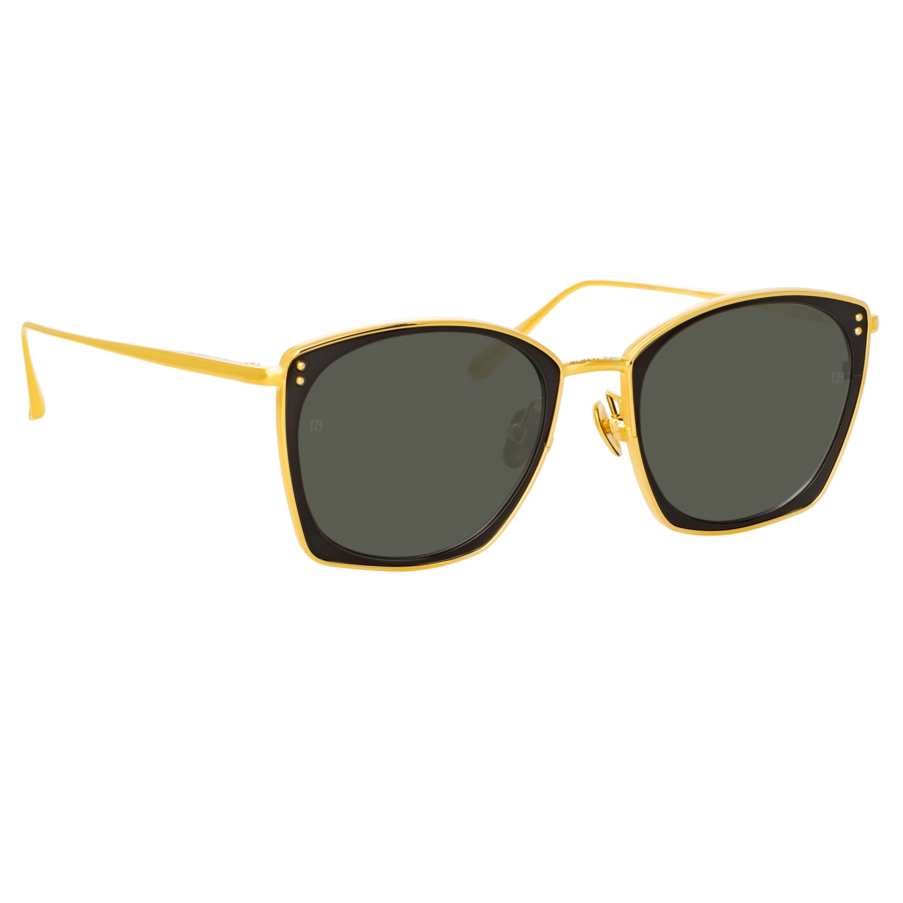 Milo Square Sunglasses in Yellow Gold