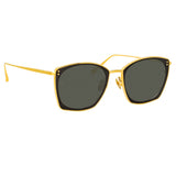 Milo Square Sunglasses in Yellow Gold