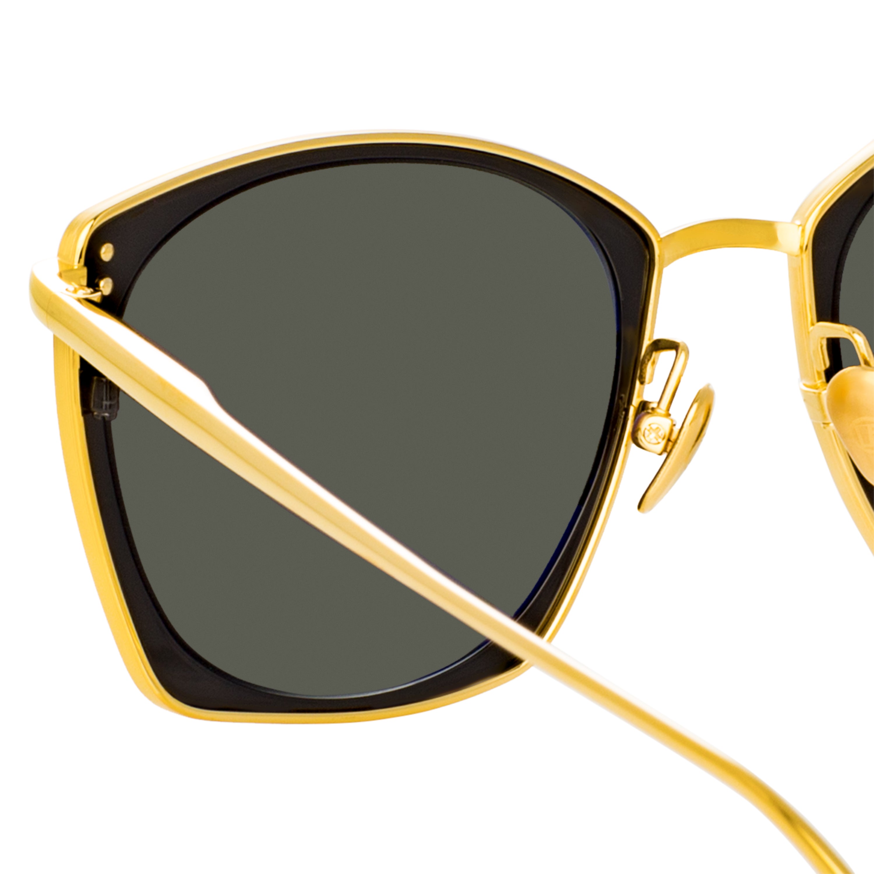 Milo Square Sunglasses in Yellow Gold