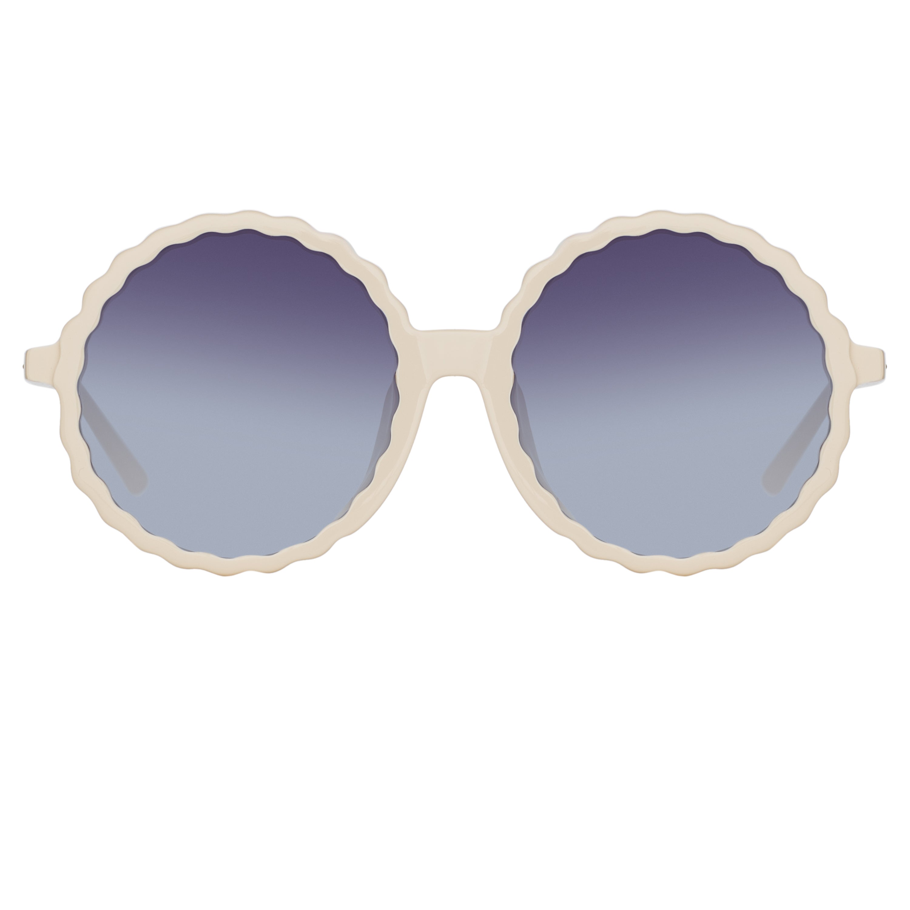 Nova Round Sunglasses in Cream