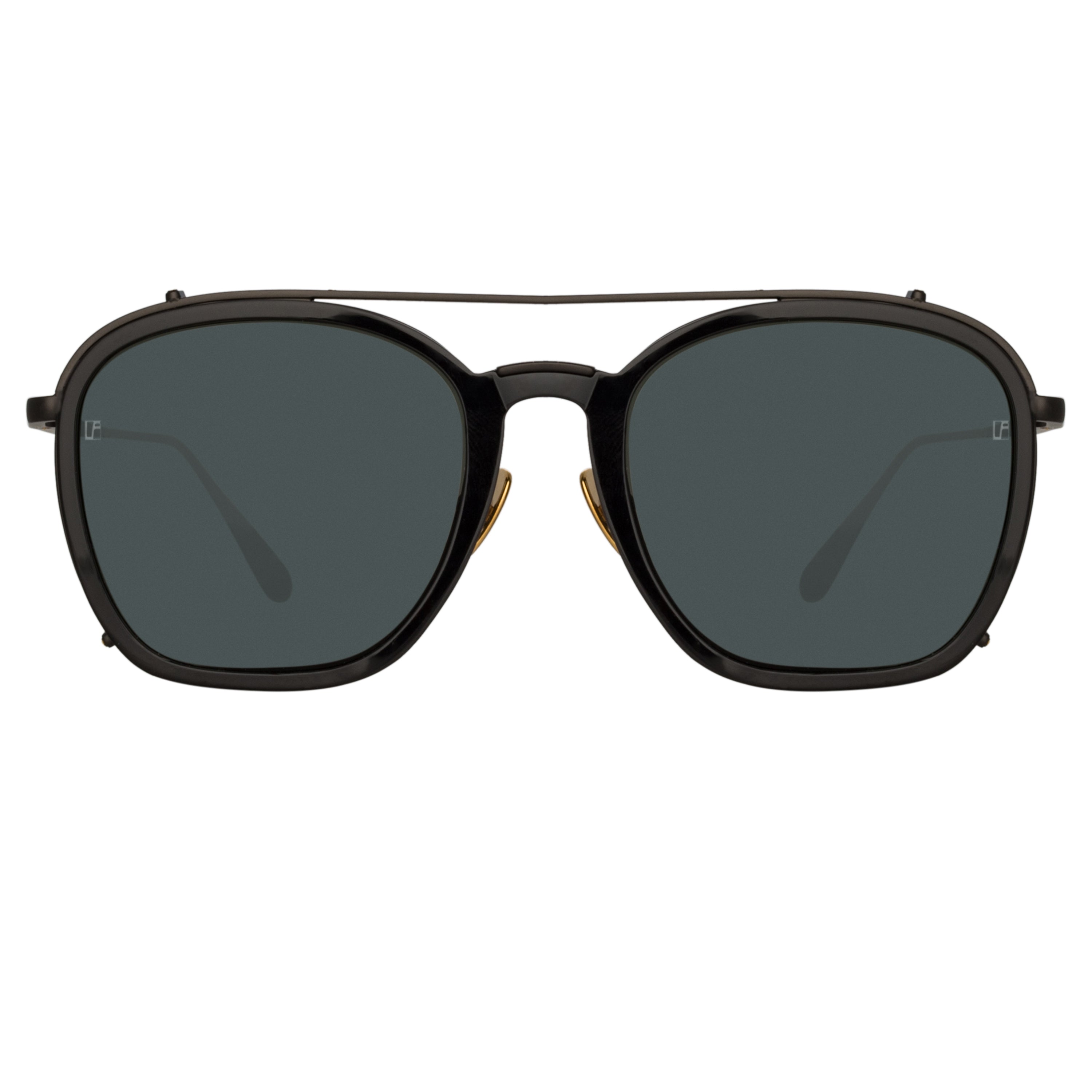 Men's Aston Square Sunglasses in Nickel