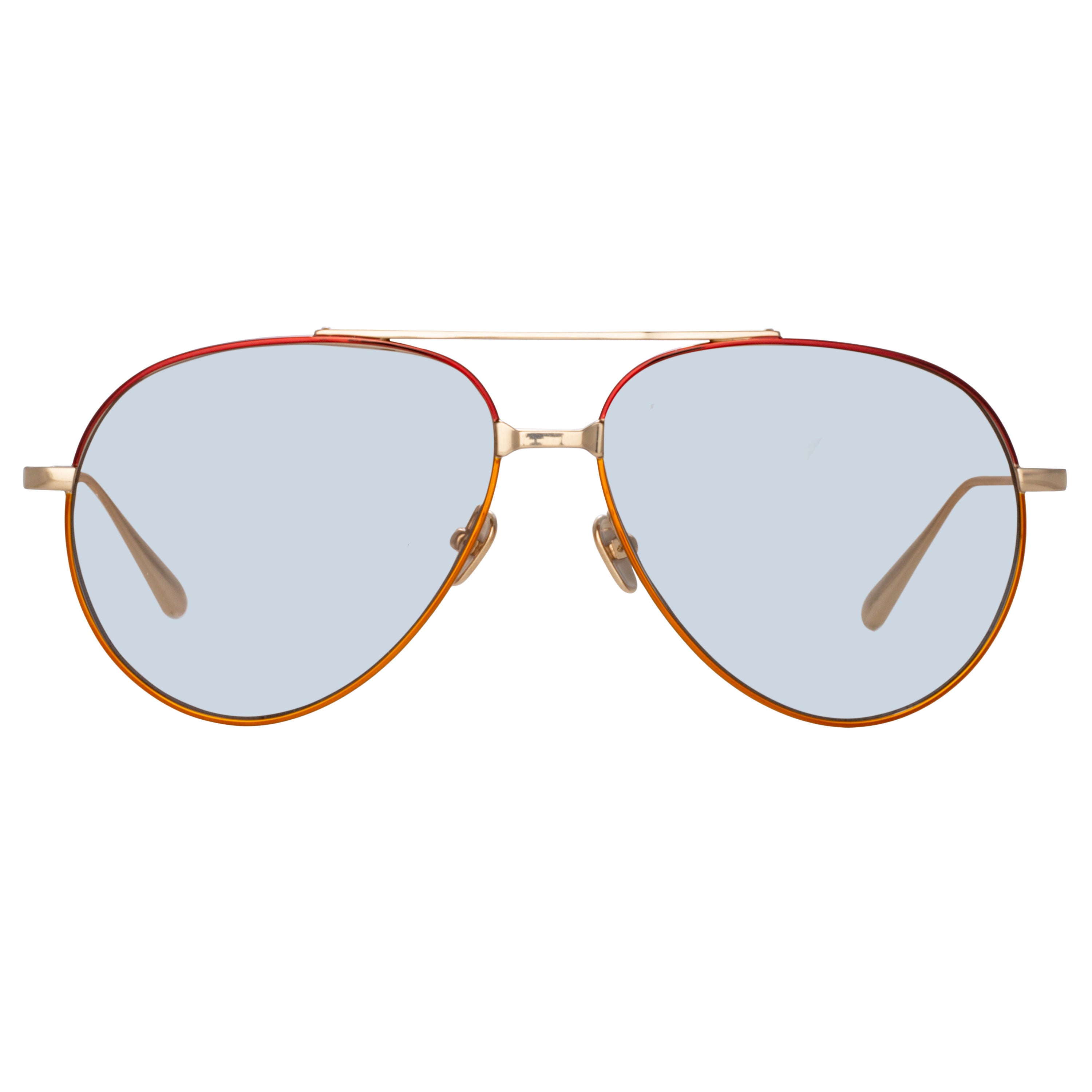 Marcelo Sunglasses in Light Blue and Red