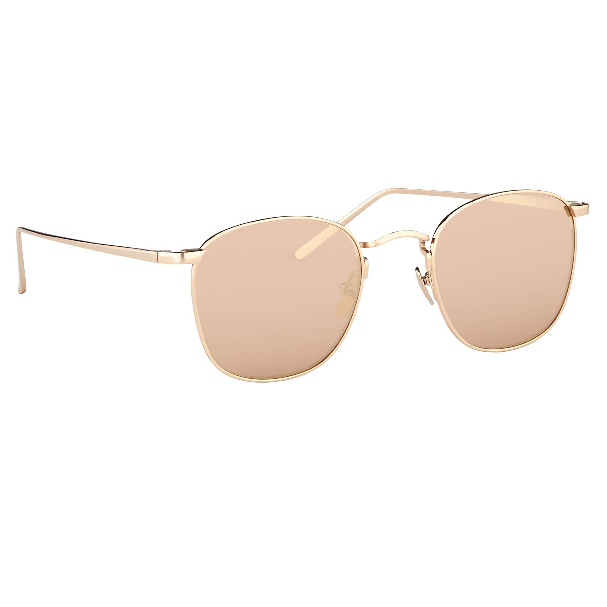 Simon Square Sunglasses in Rose Gold Frame